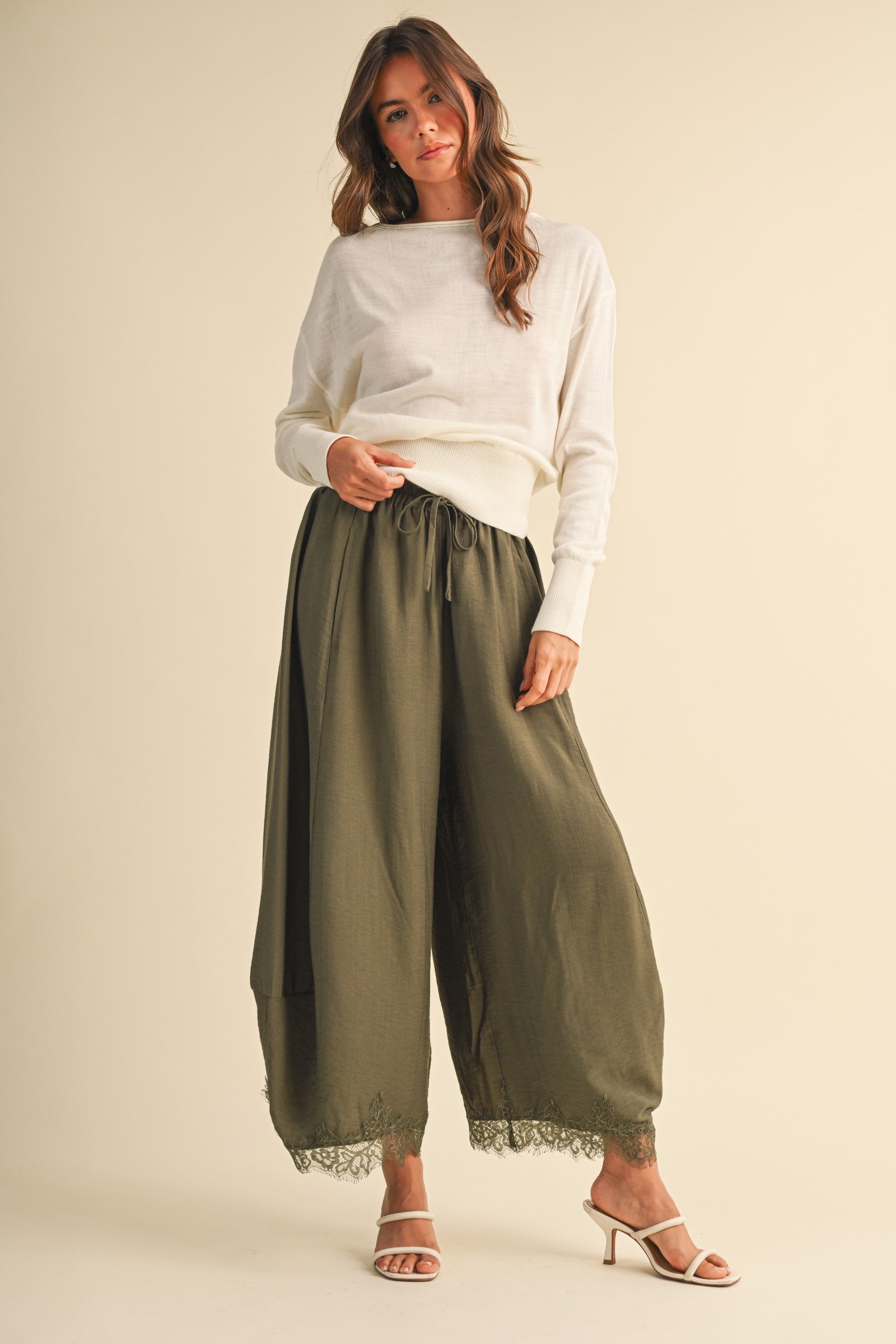 Lorelei Barrel Fit Pants Olive