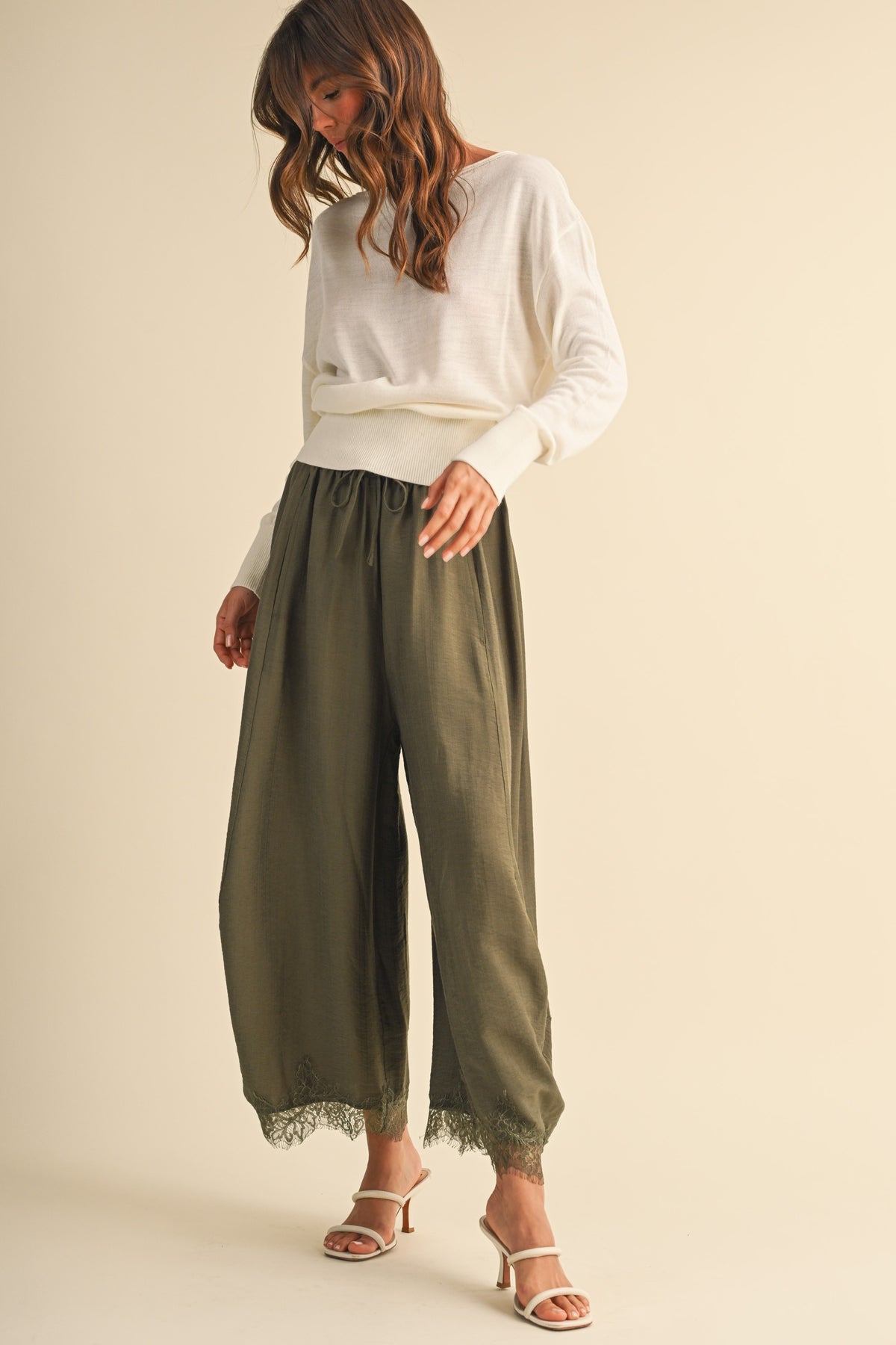 Lorelei Barrel Fit Pants Olive