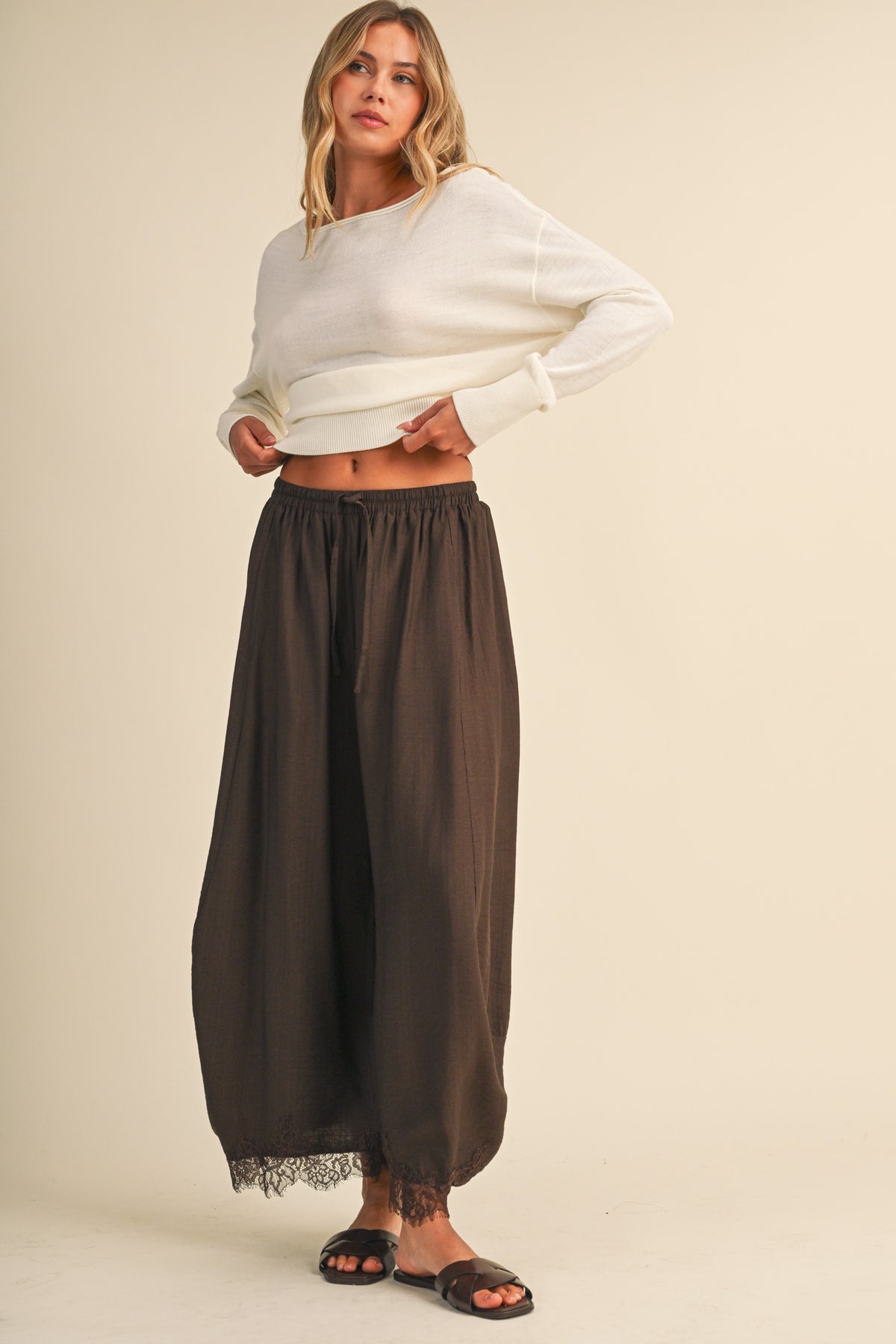 Lorelei Barrel Fit Pants Dk. Brown