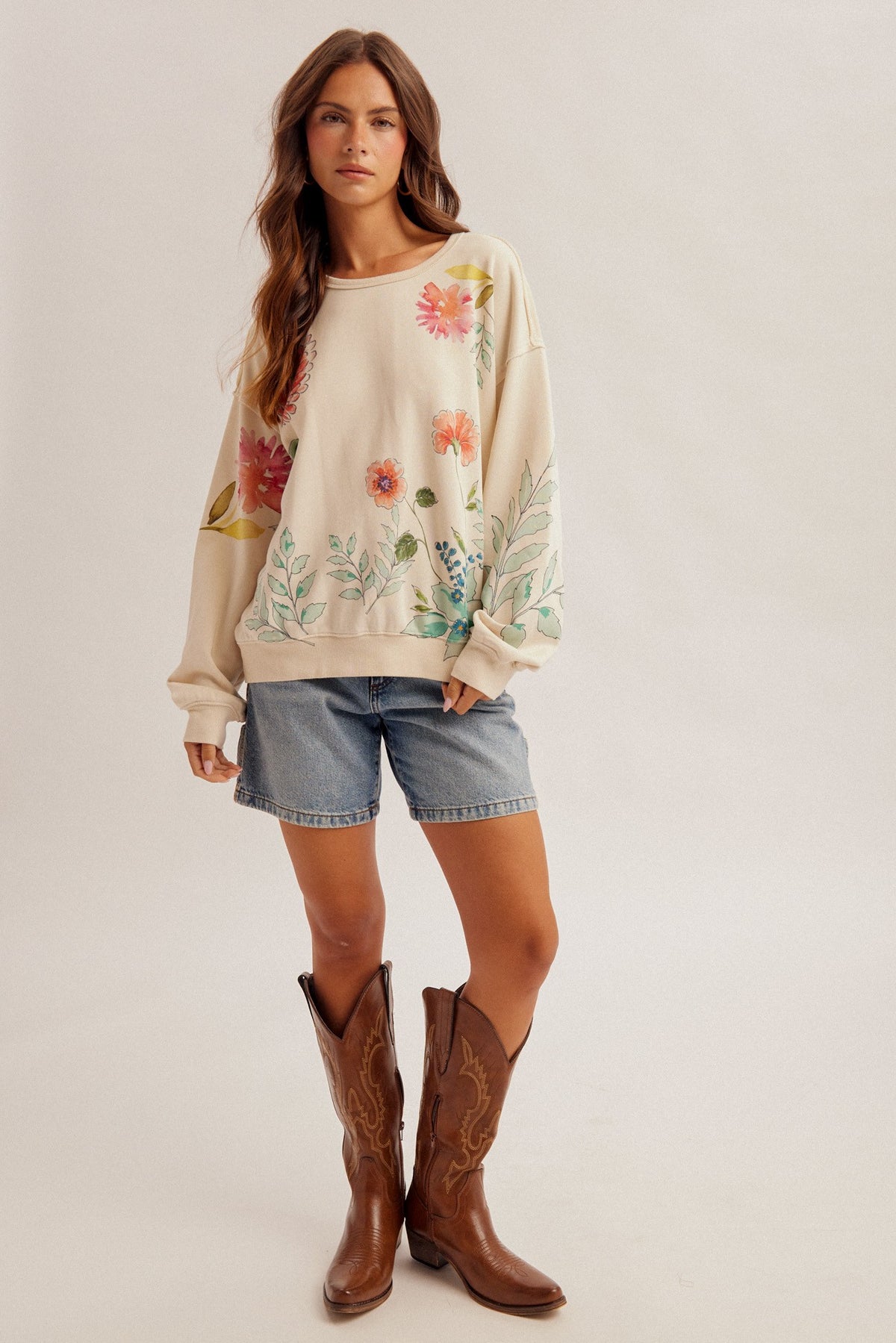Barb Botanic Garden Print Sweatshirt
