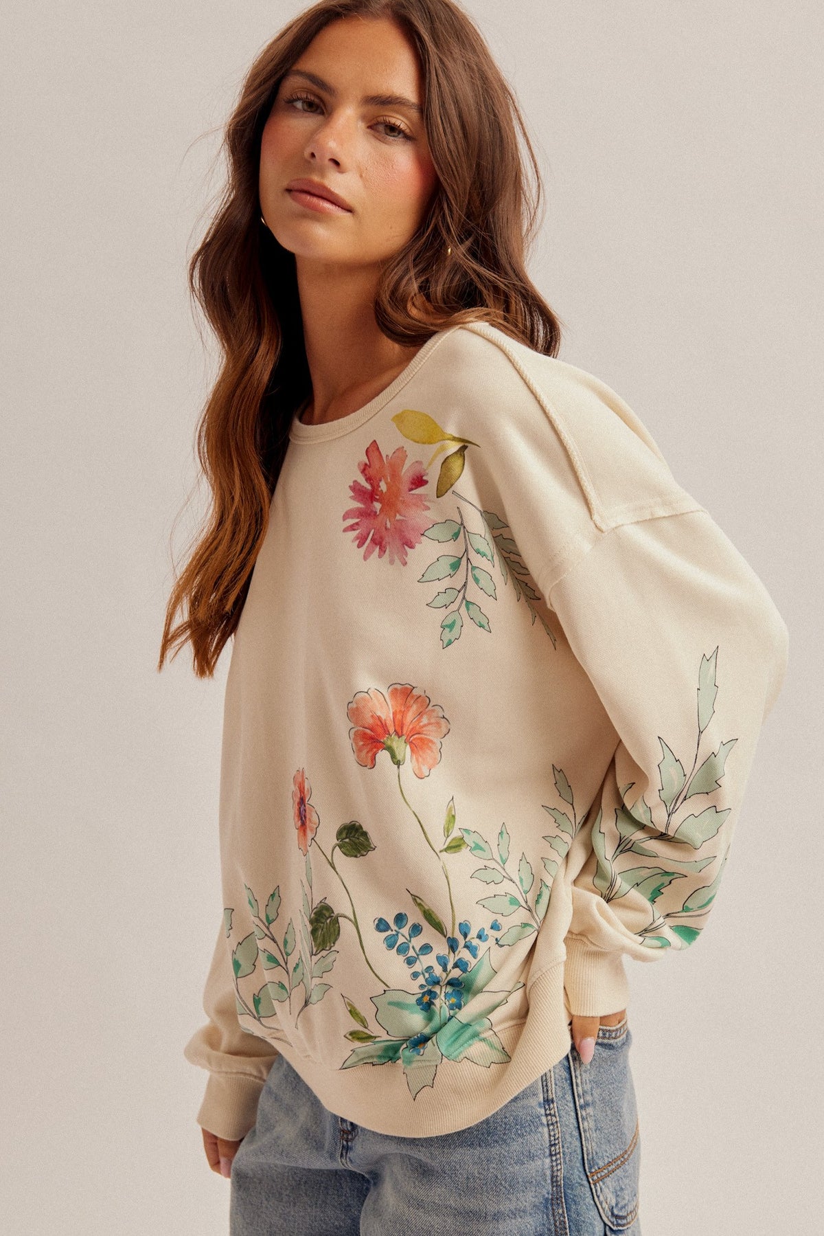 Barb Botanic Garden Print Sweatshirt