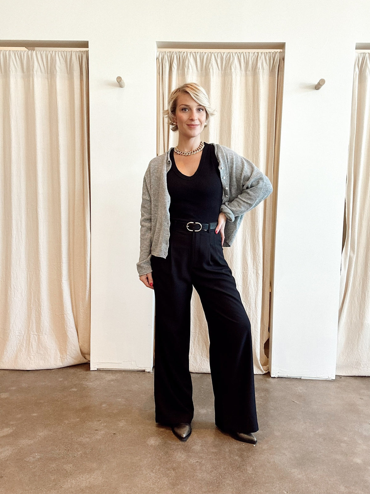 Samantha Straight Leg Pants Black