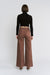 Dina High Rise Wide Leg Pants Cocoa