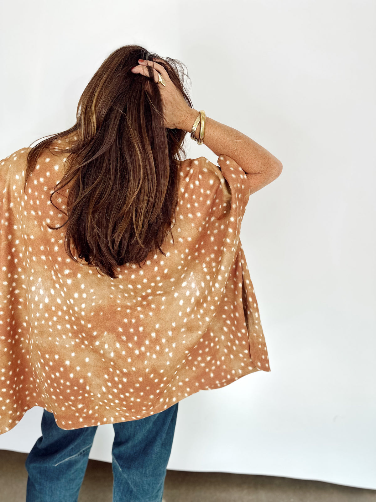 Fay Fawn Print Oversized Cardigan Coat
