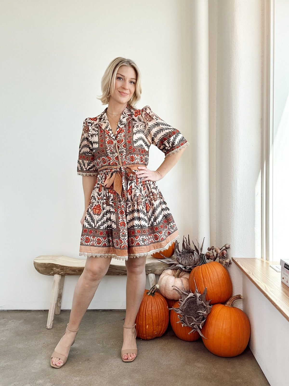 Hazel Botanical Mini Dress