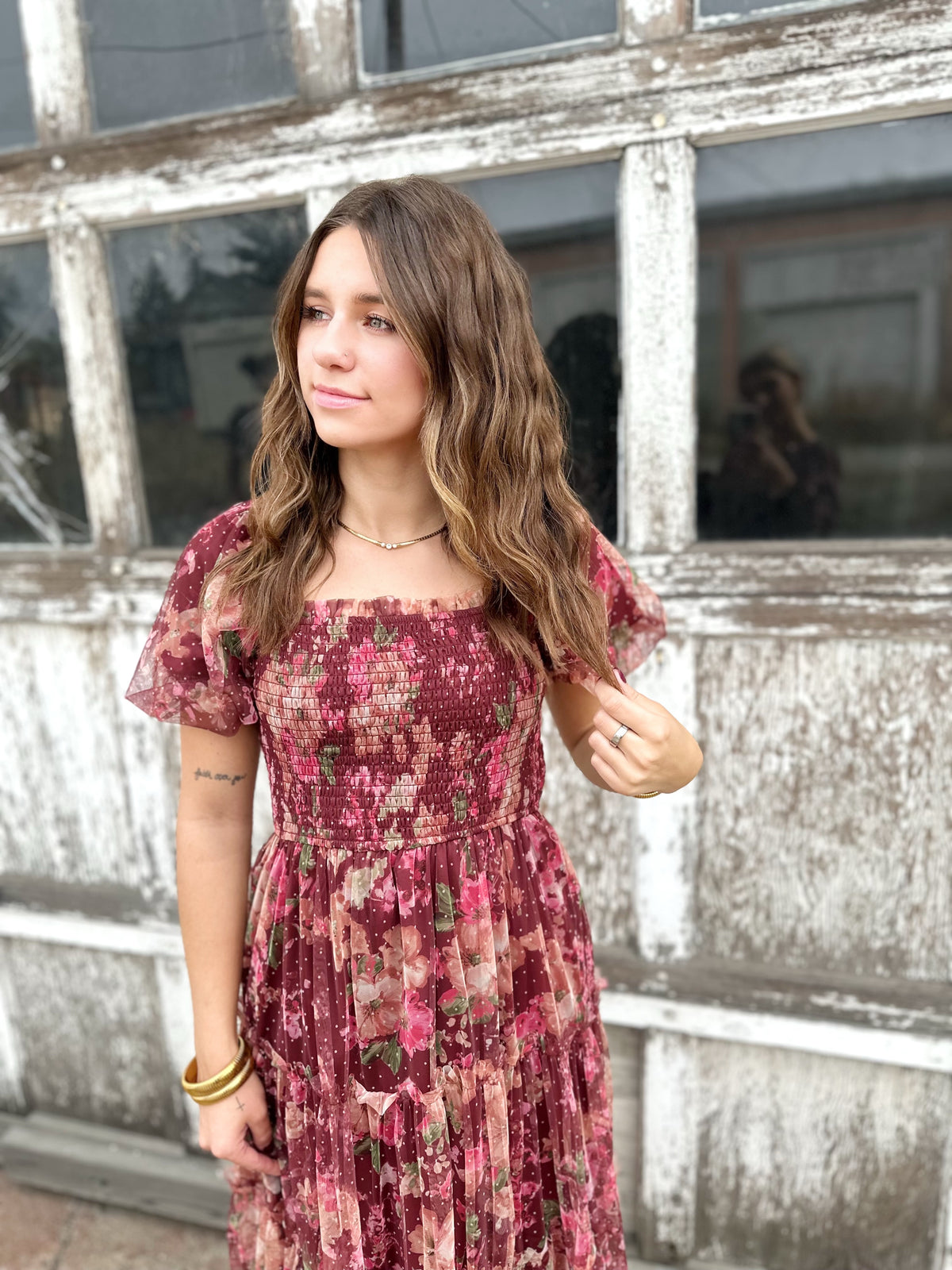 Cecily Floral Midi Dress