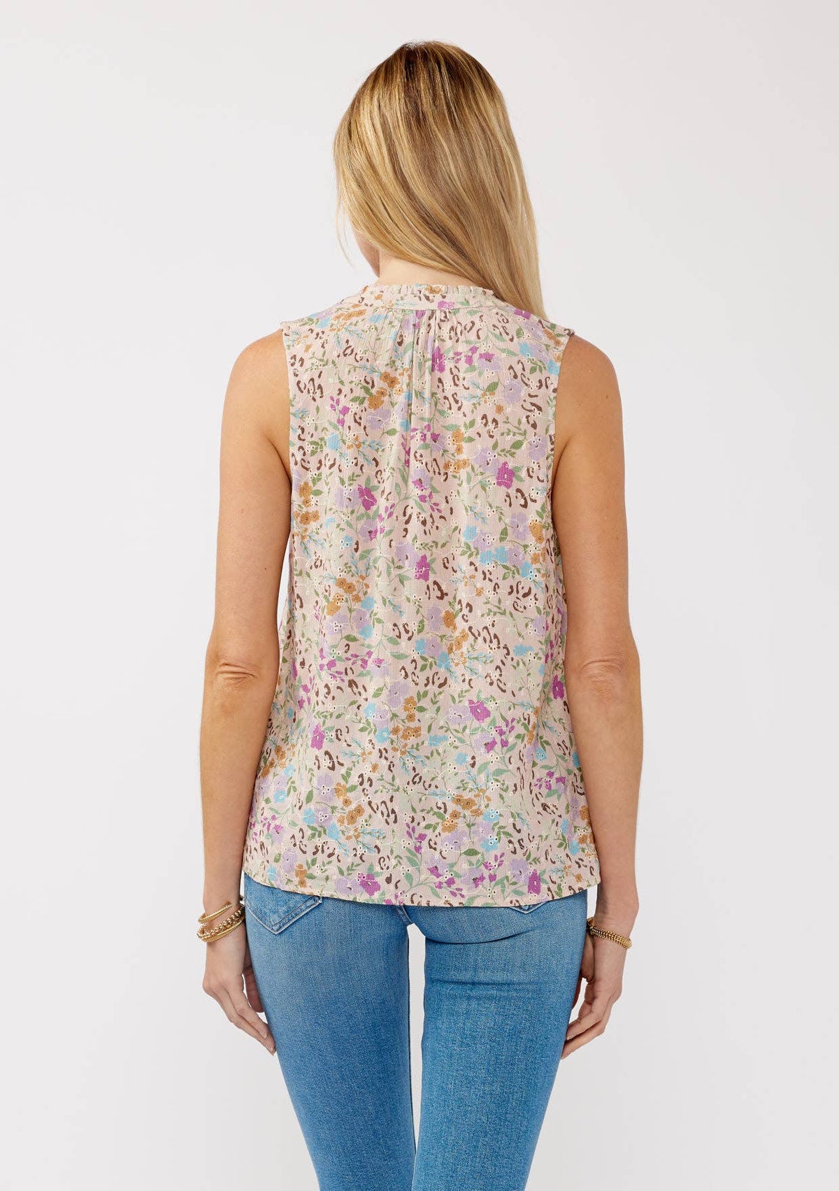 Jo Floral Eyelet Tank