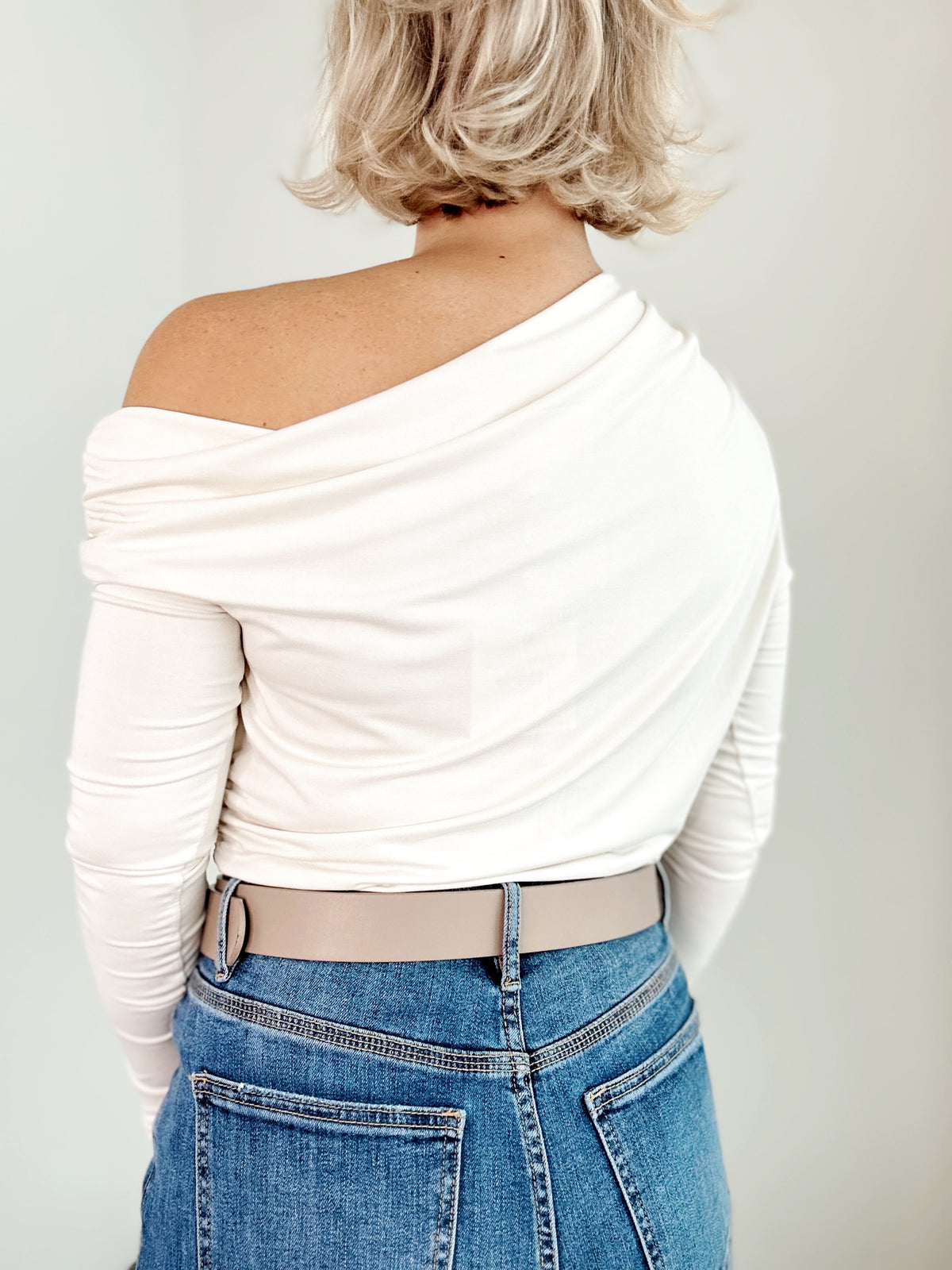 Janet One Shoulder Knit Top