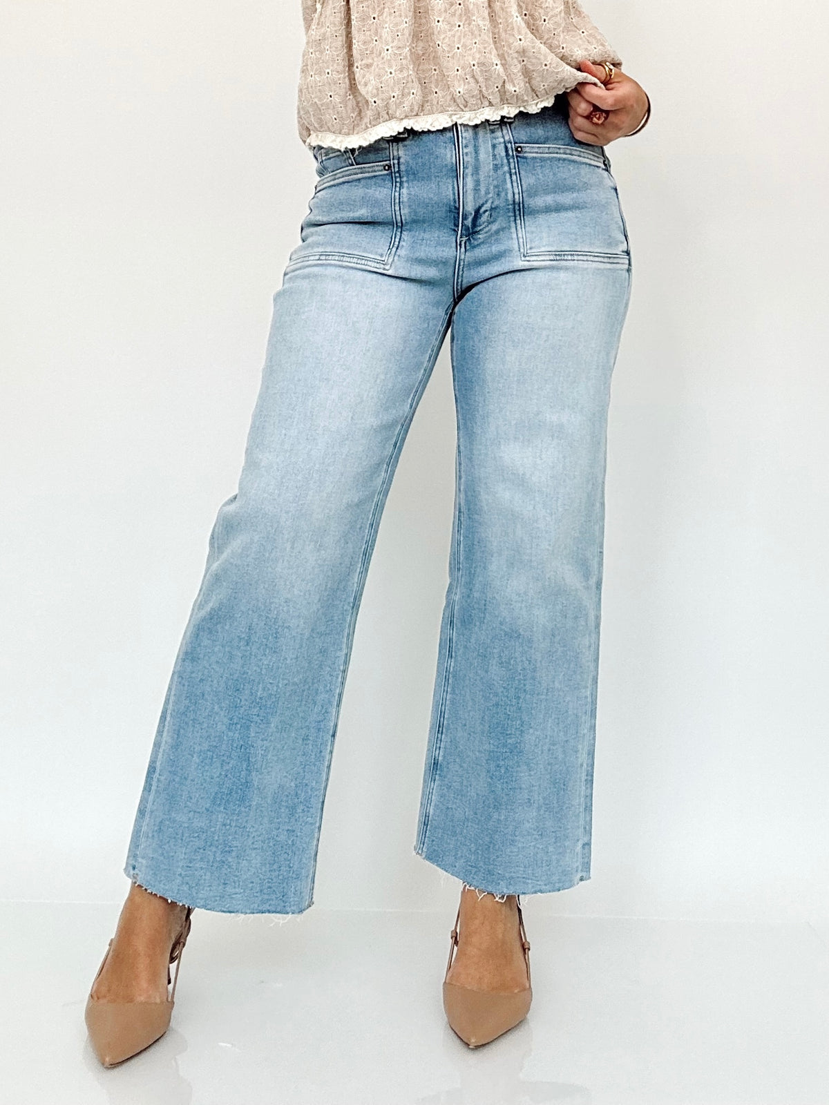 Reese Super High Rise Wide Leg Jeans