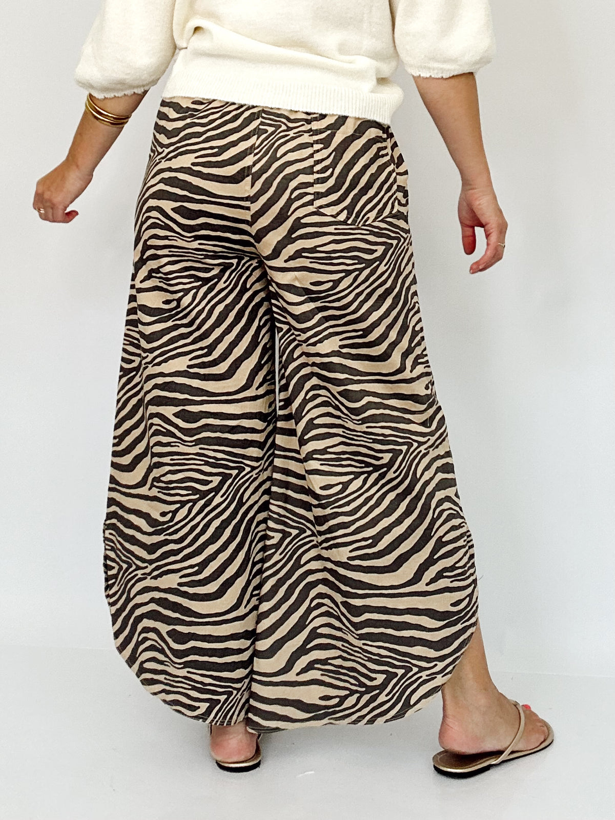 Nyla Tulip Washed Jeans Zebra