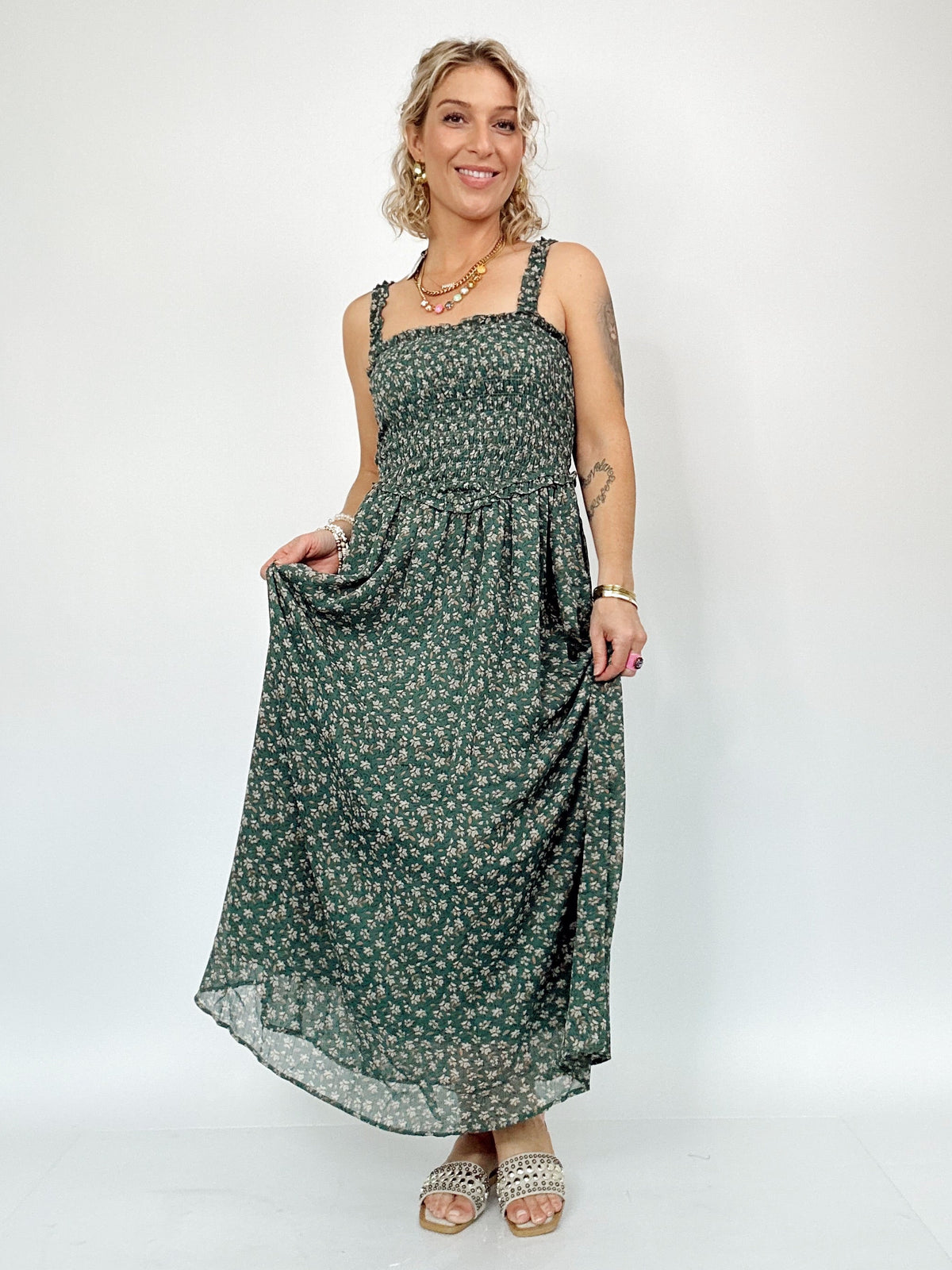 Riley Floral Midi Dress