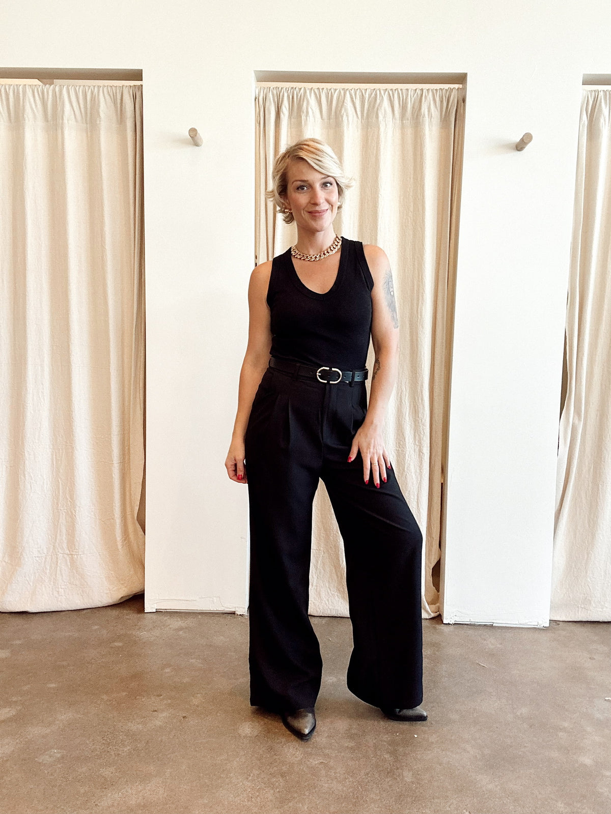 Samantha Straight Leg Pants Black