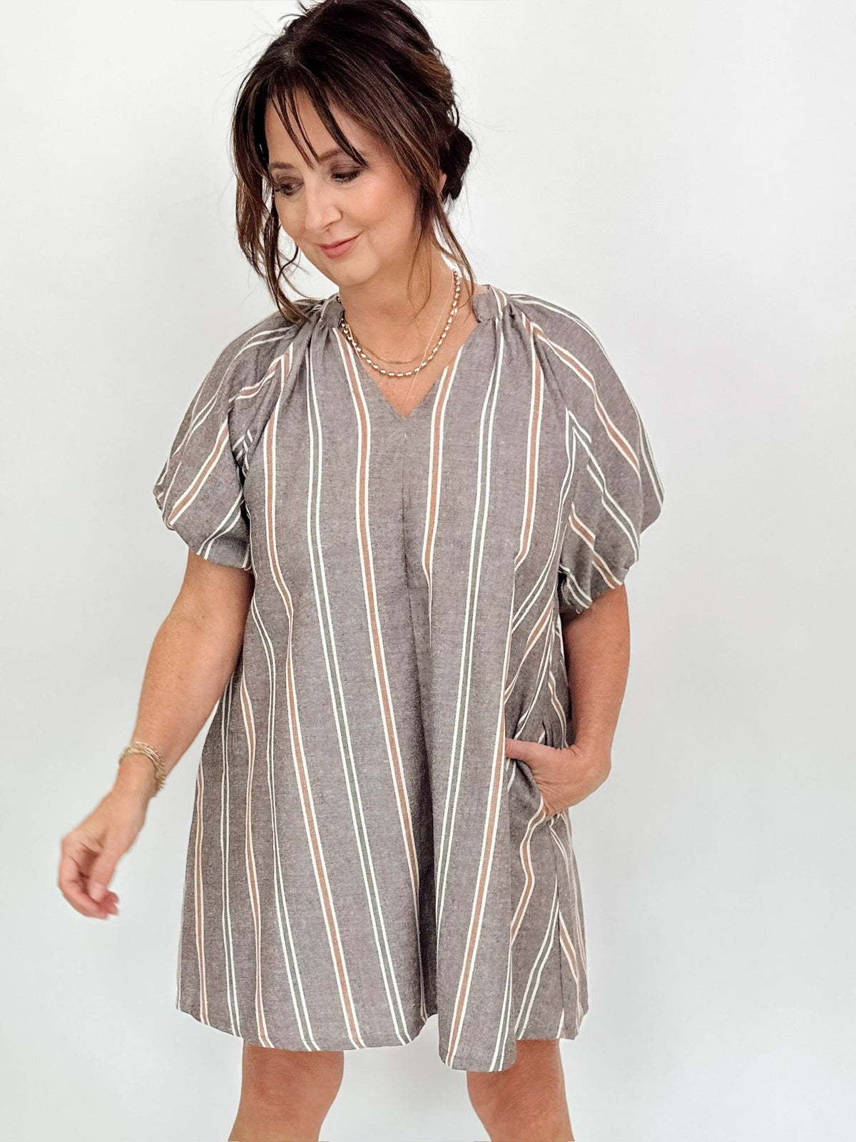 Isabel Striped Mini Dress