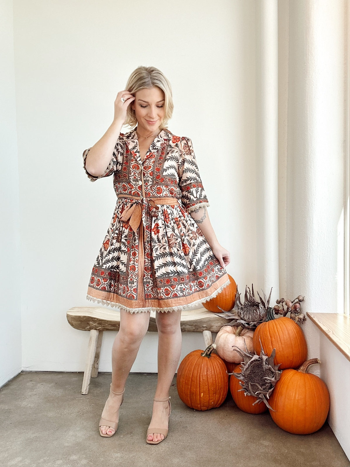 Hazel Botanical Mini Dress