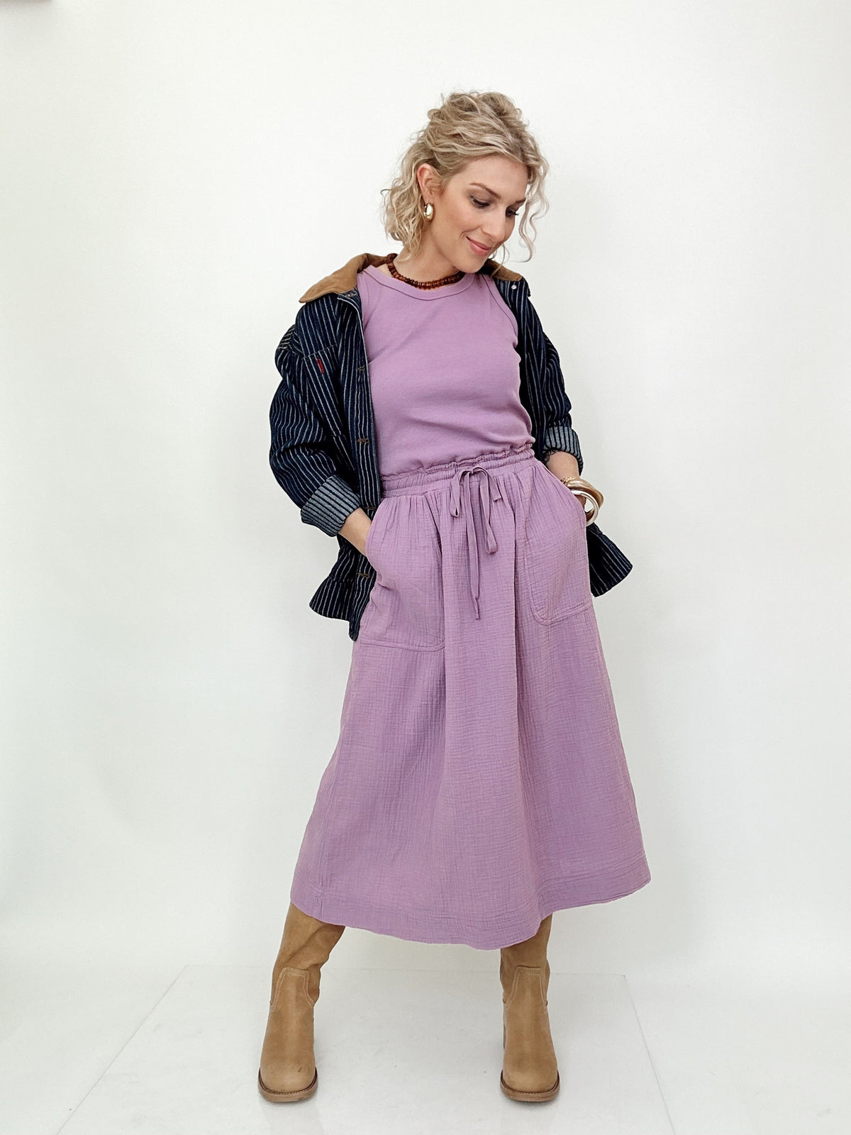 Rae Tank Dress With Gauze Skirt