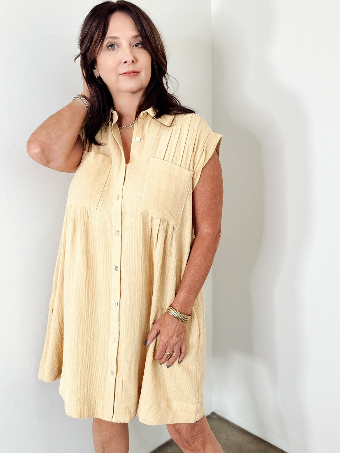 Tiffany Tunic Dress Eggnog