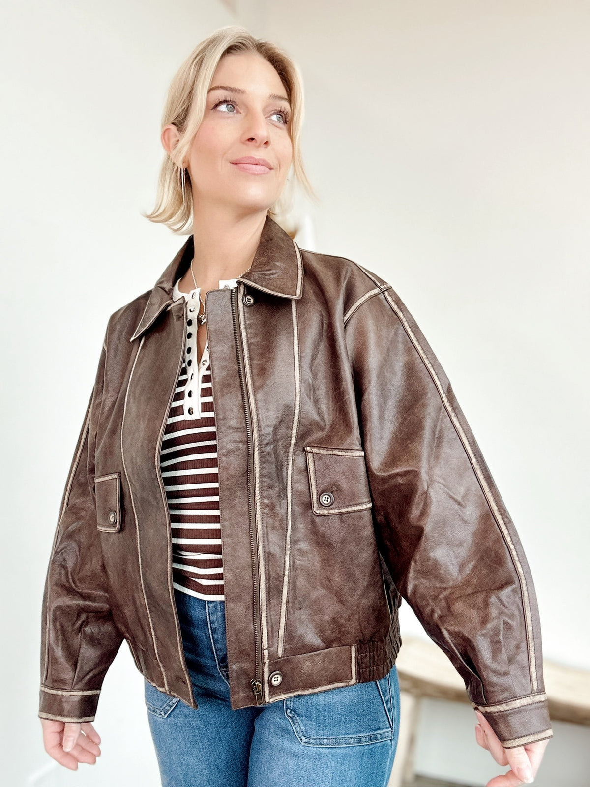 Felicity Faux Leather Jacket
