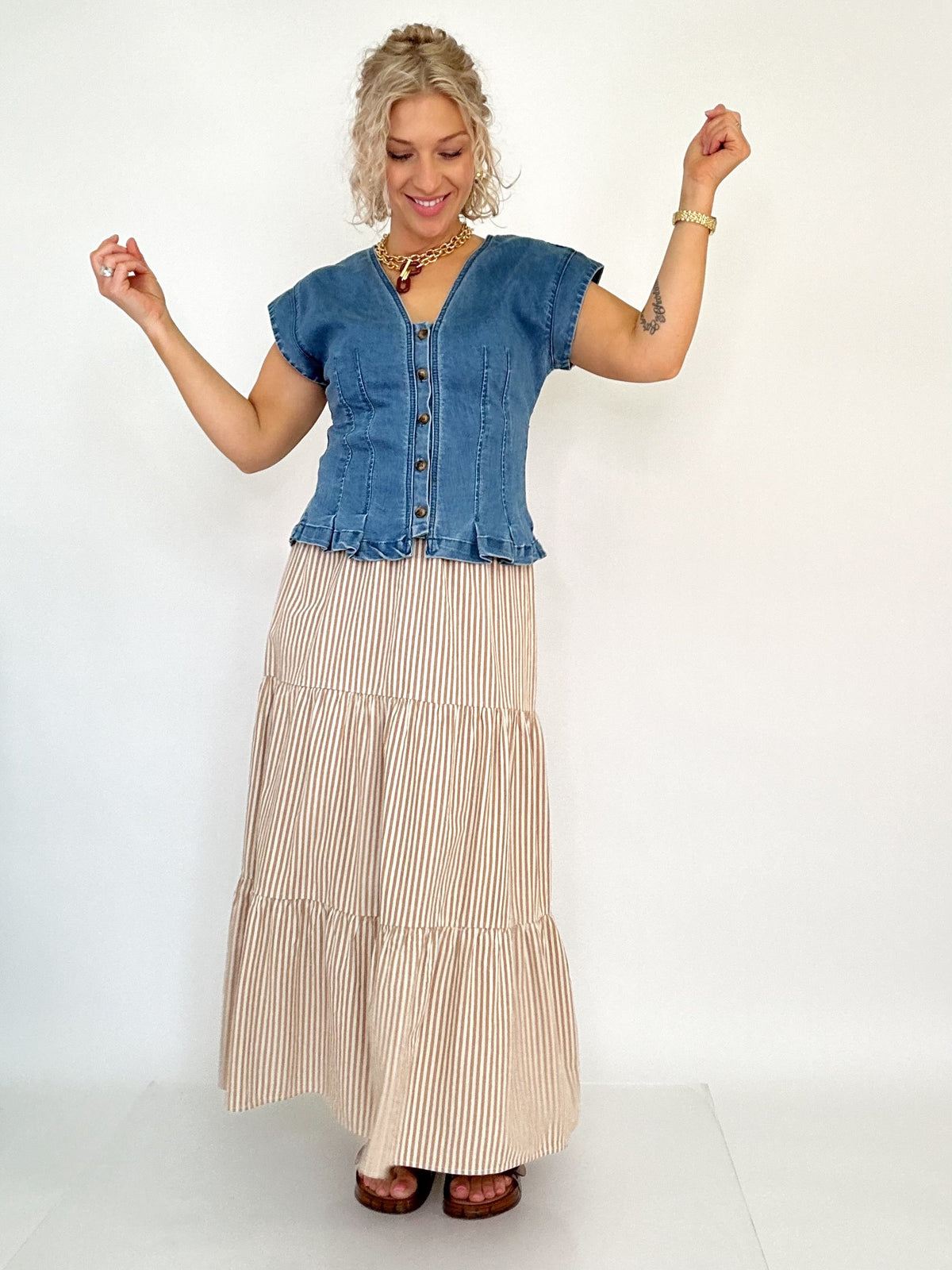 Lainey Denim Top