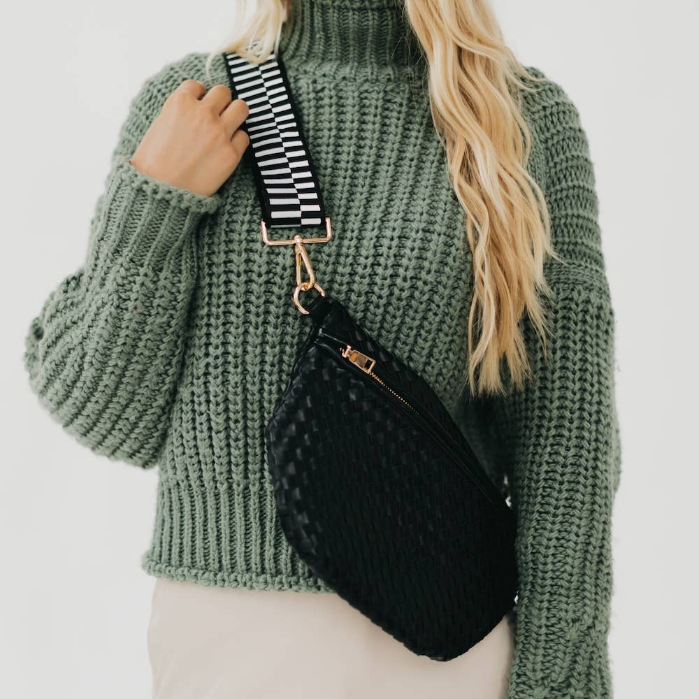 Westlyn Woven Bum Bag  Black