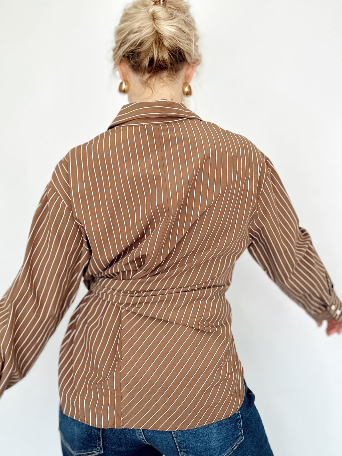 Victoria Pinstriped Blouse