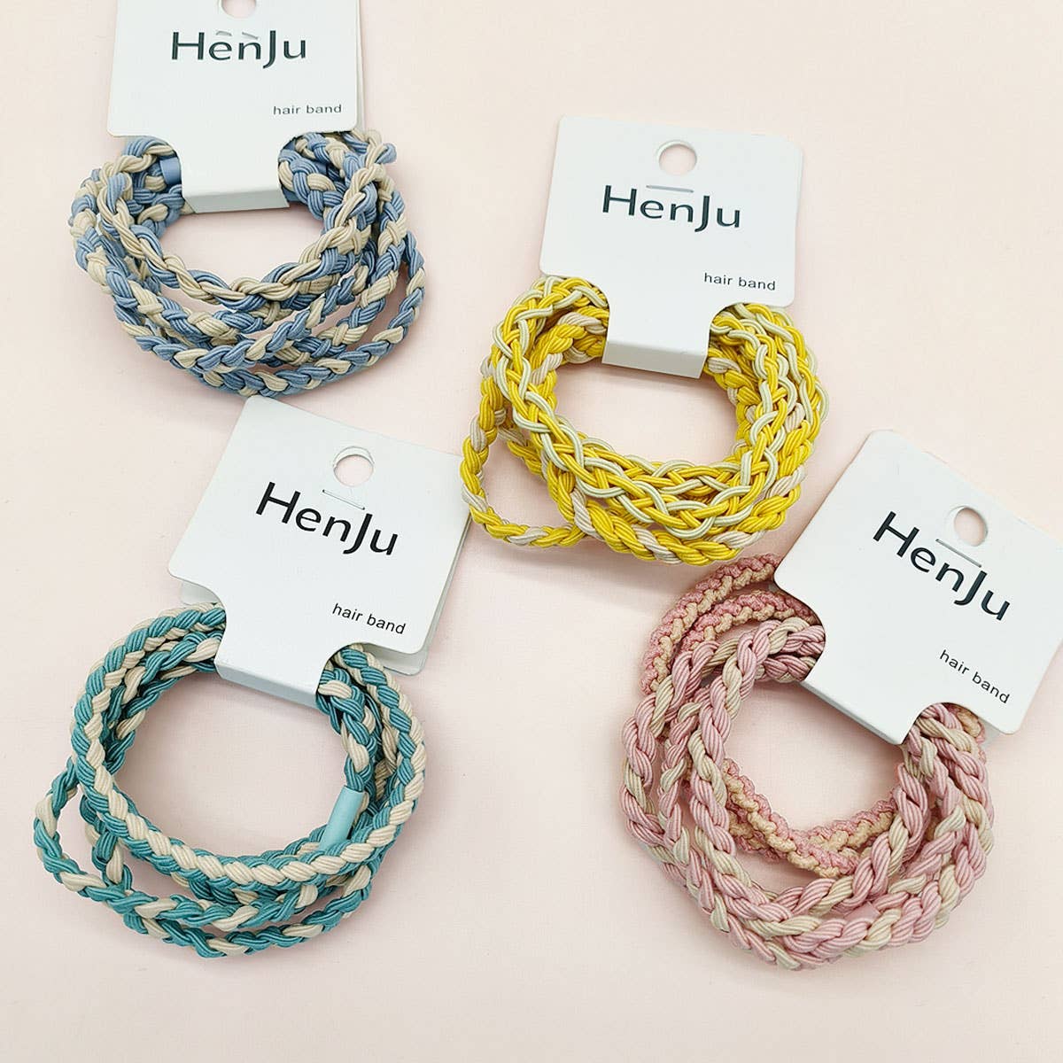Twisted Hair Ties Blue