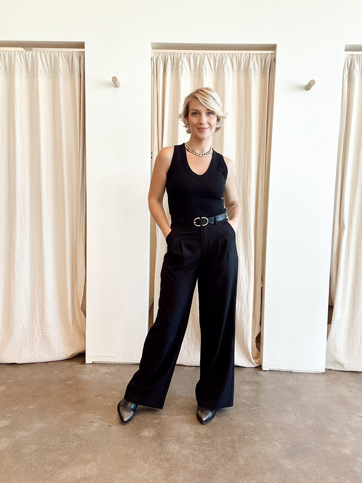 Samantha Straight Leg Pants Black