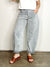 Holis Railroad Striped Barrel Jeans