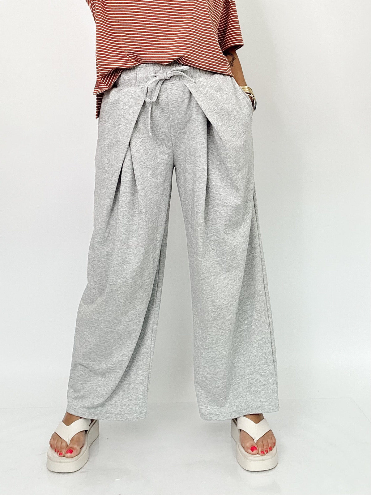 Effie Wide Leg Pleated Front Lounge Pants