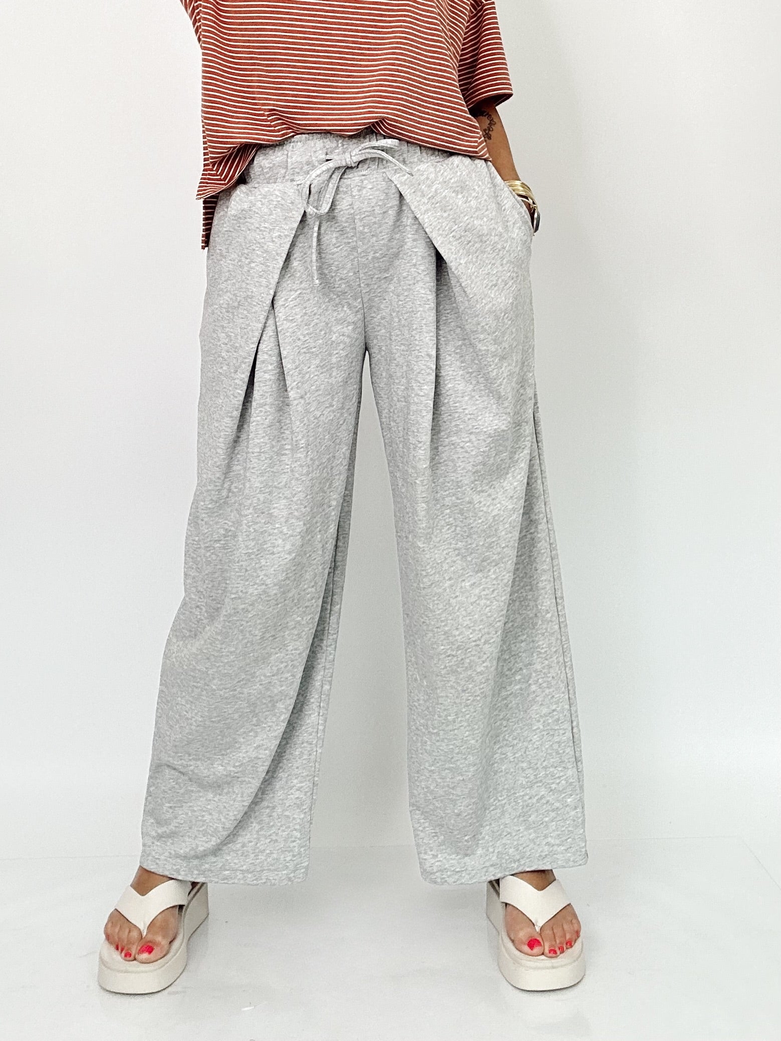 Effie Wide Leg Pleated Front Lounge Pants