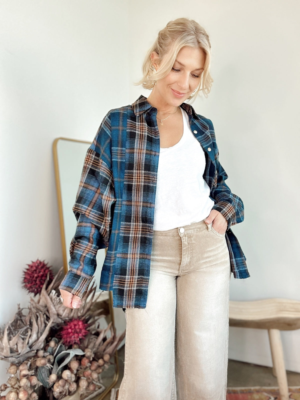 Dylan Flannel Shirt Navy