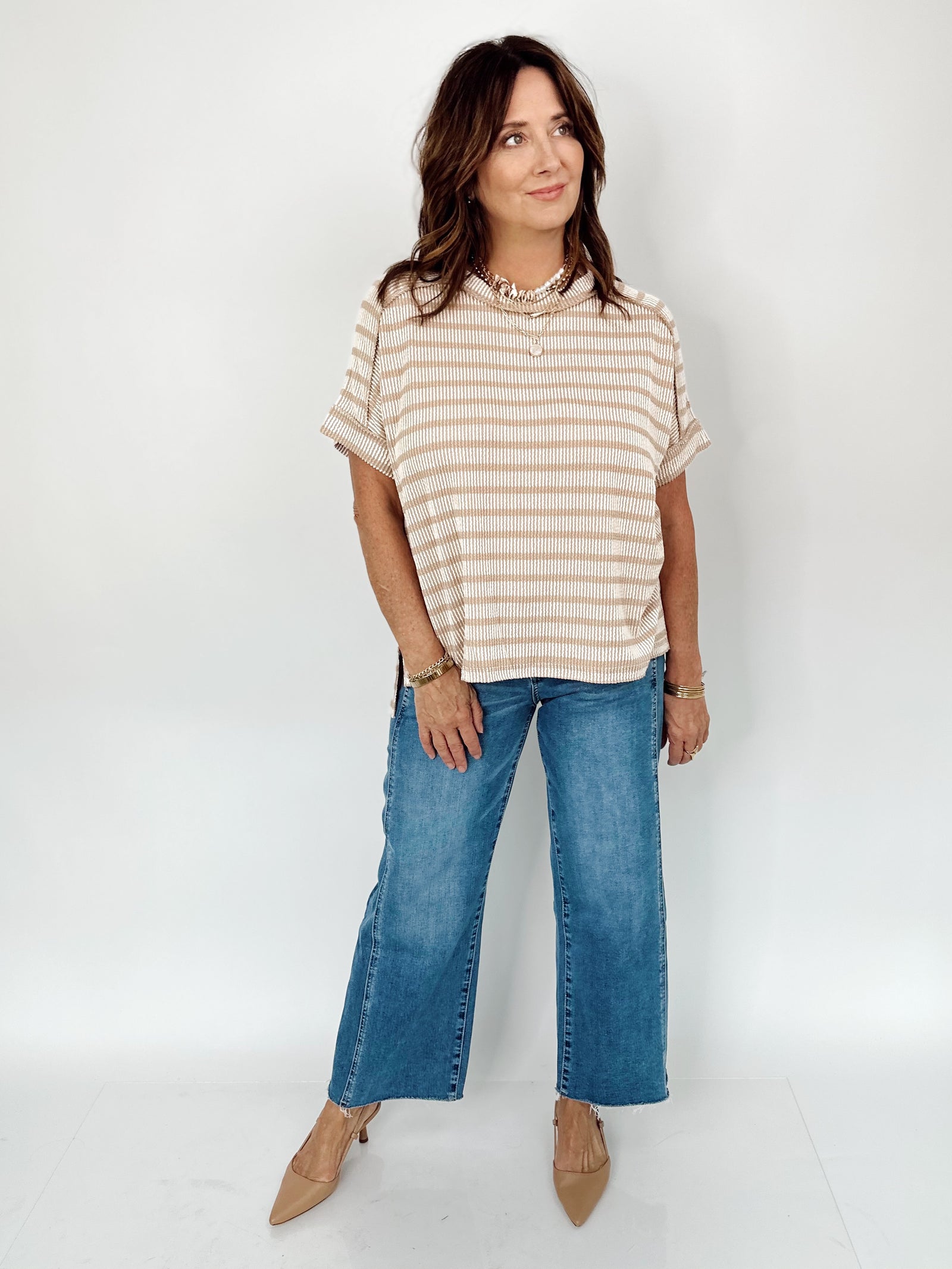 Vicki Rib Striped Top