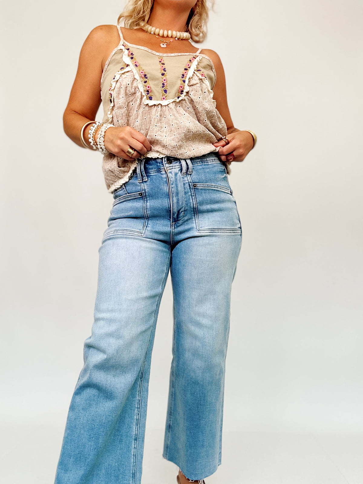 Reese Super High Rise Wide Leg Jeans