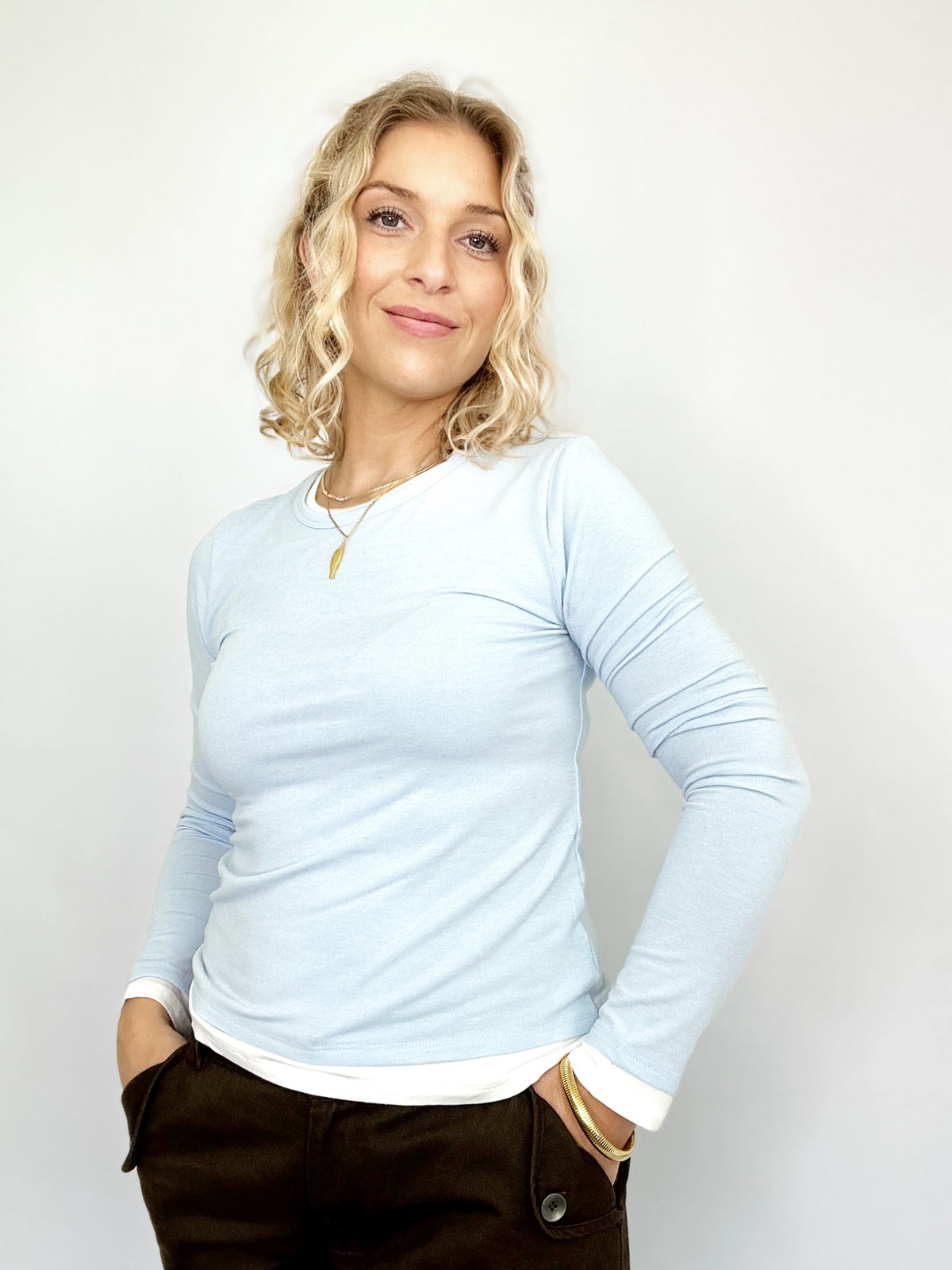 Tessa Layered Effect Long Sleeve Top