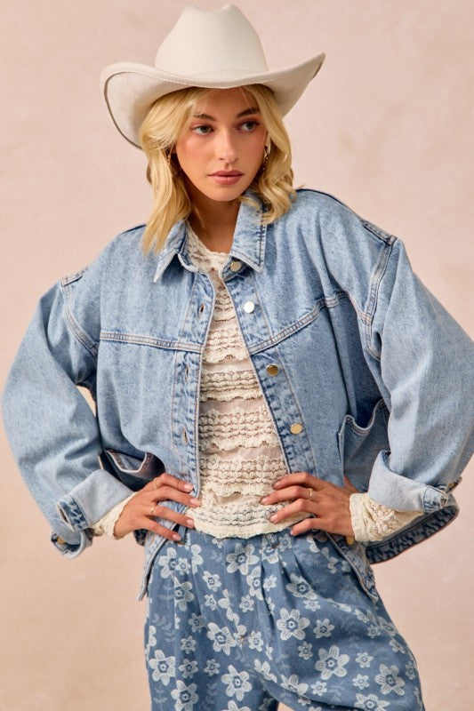 Marlene Ruffle Flower Lace Top