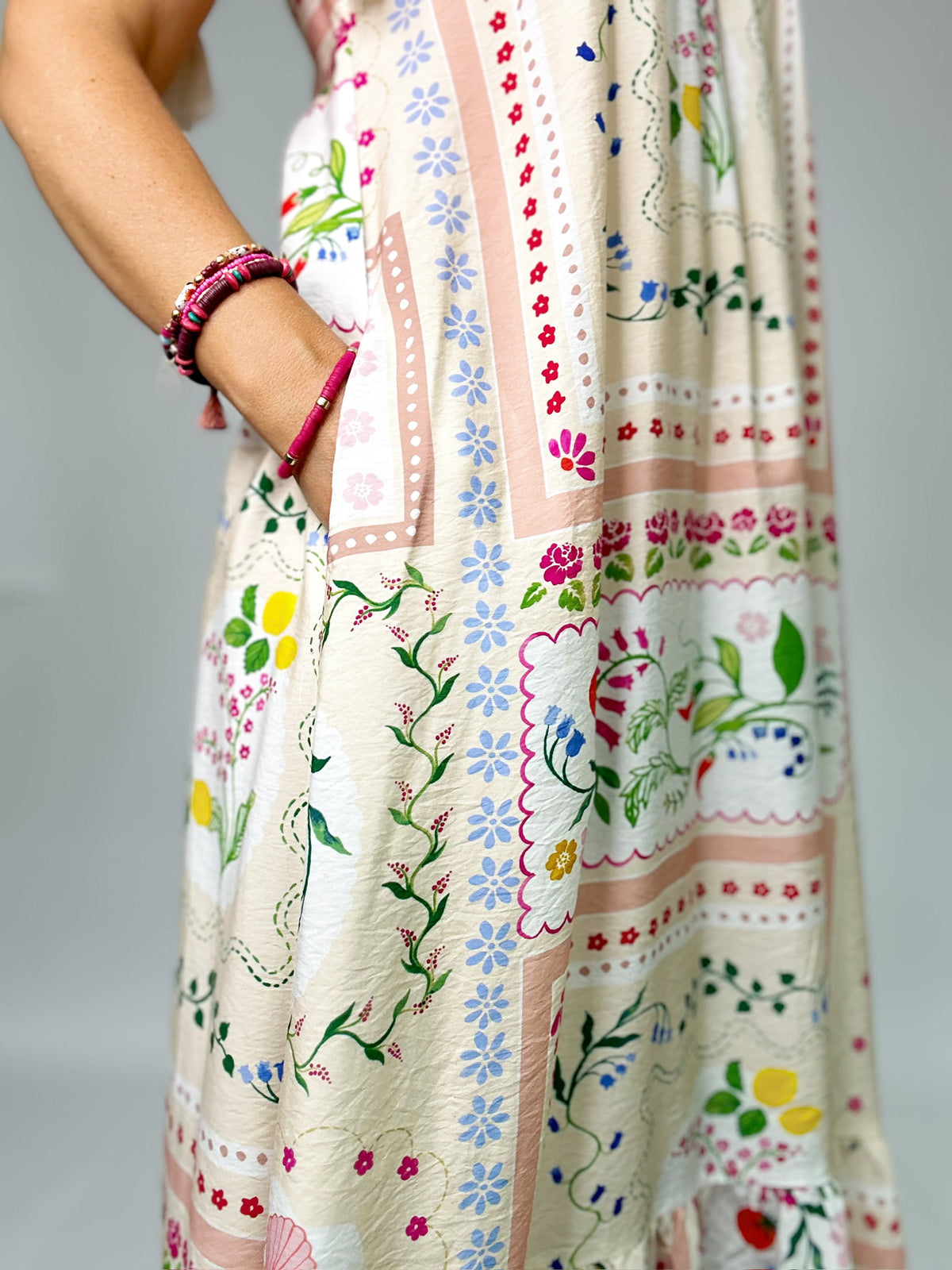 Bebe Printed Midi Sun Dress