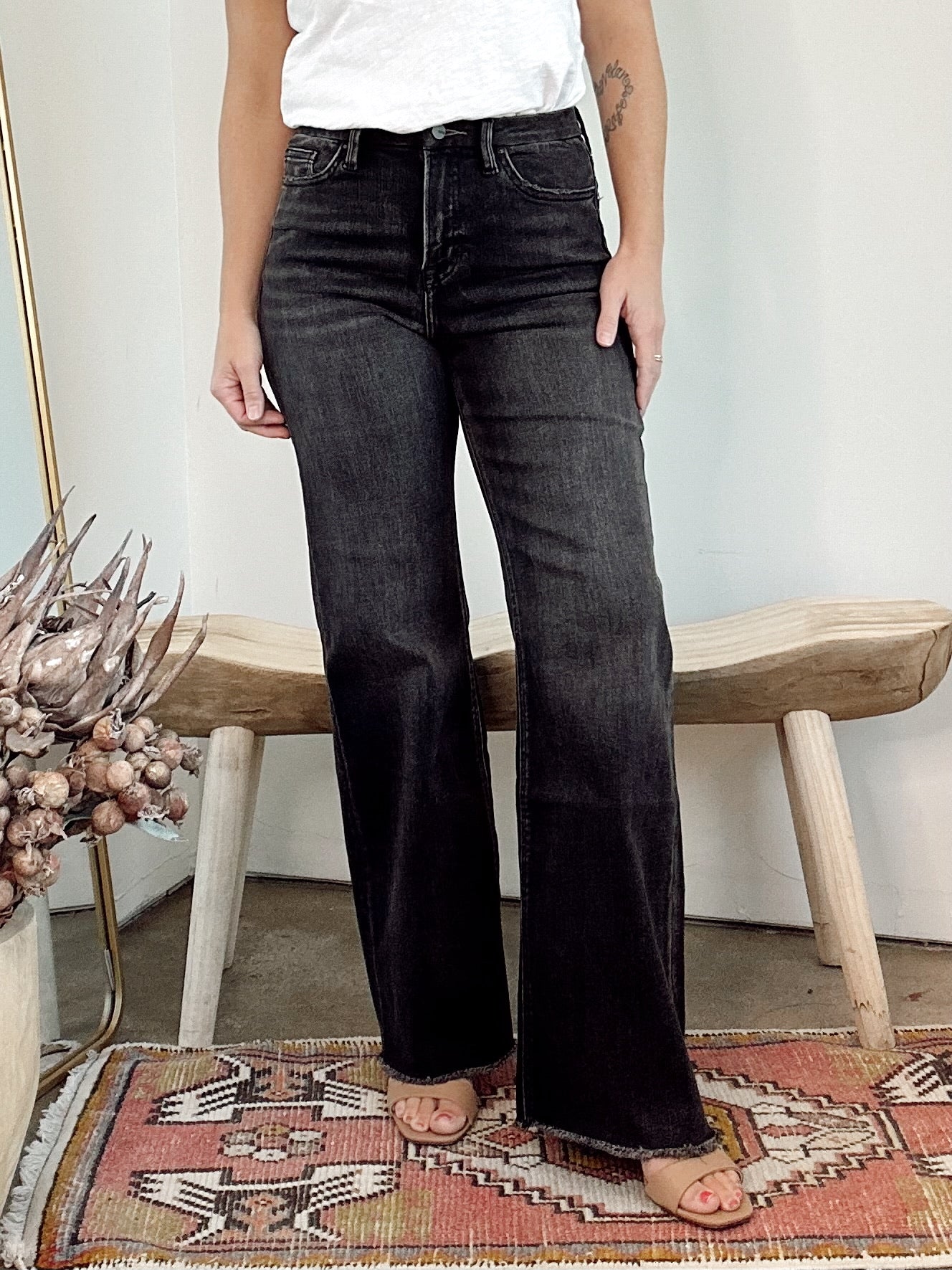 Ava High Rise Wide Leg Jeans