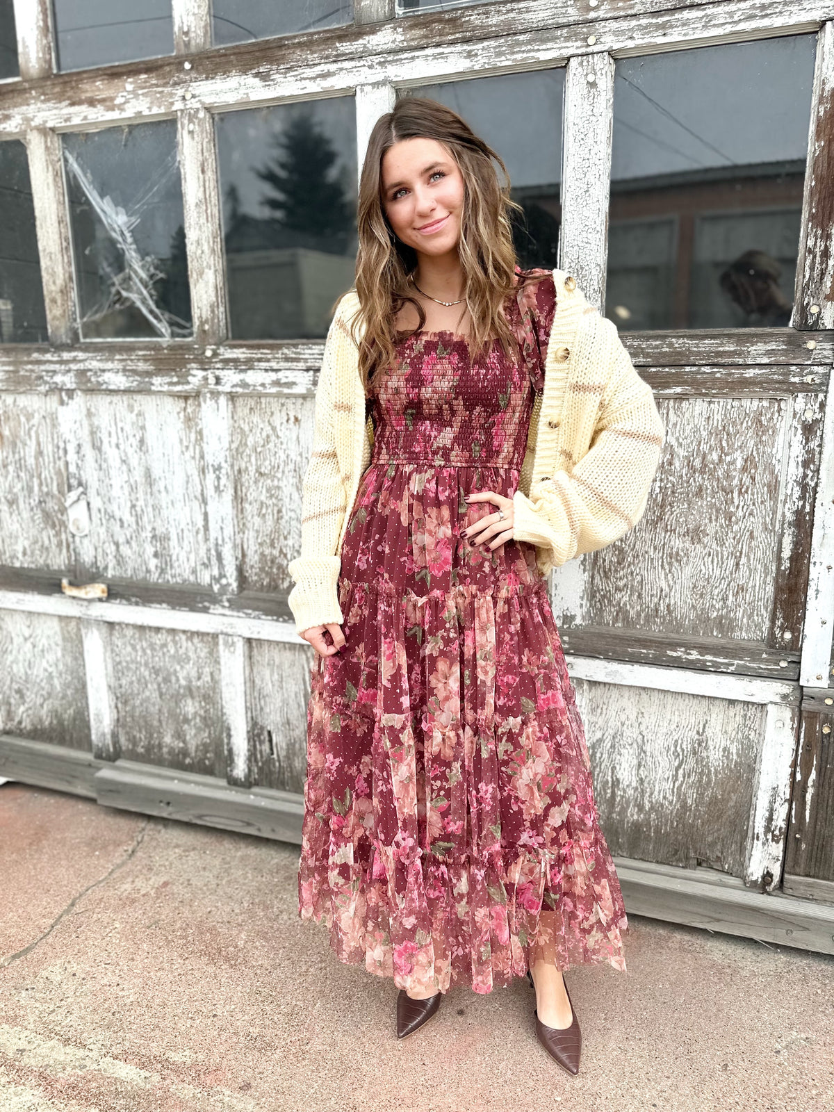 Cecily Floral Midi Dress