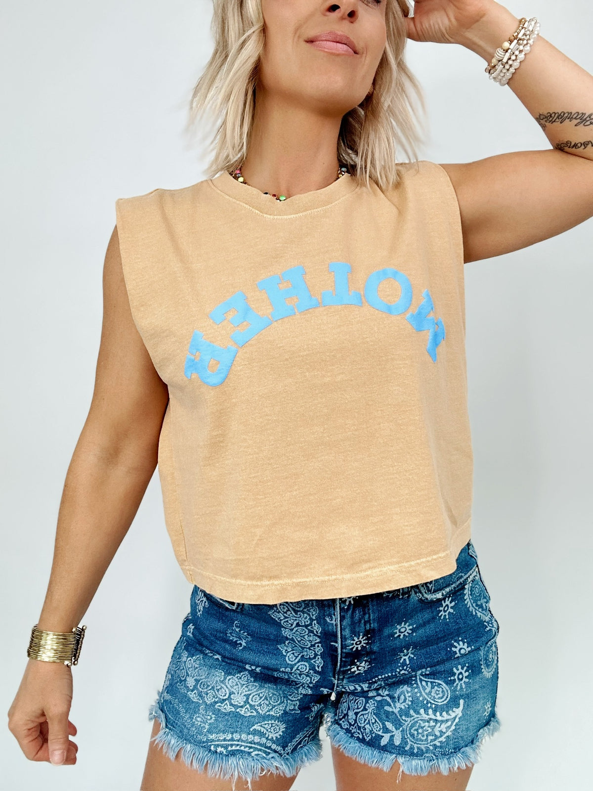 Pam Paisley Printed High Rise Shorts