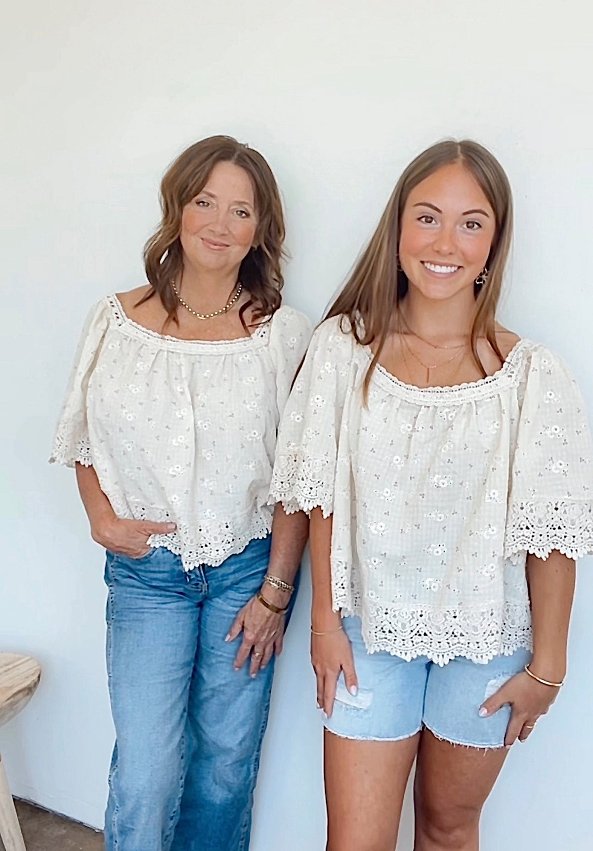 Betsy Flower Eyelet &amp; Lace Top