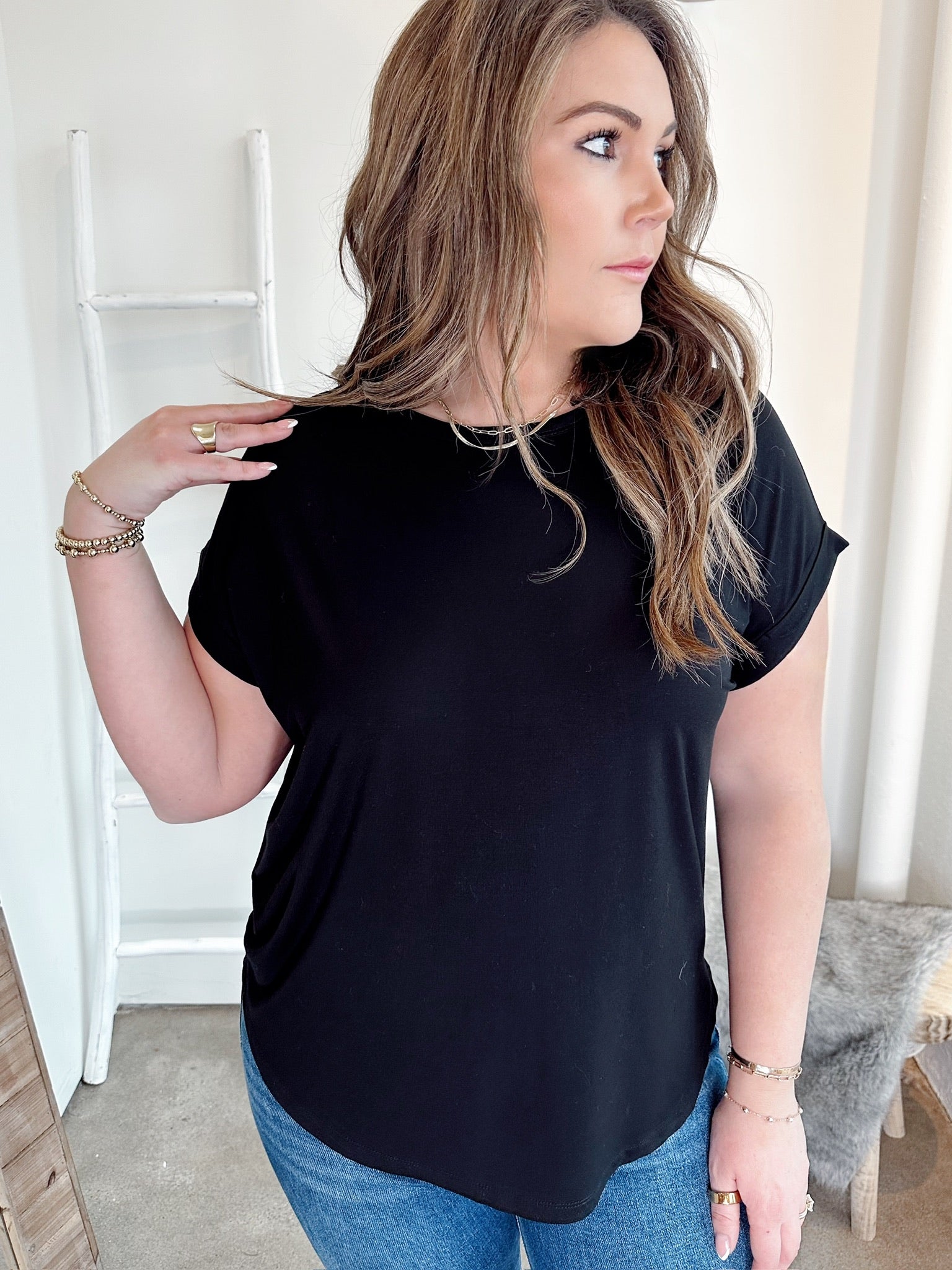 Presley Bamboo/Modal T-Shirt Black