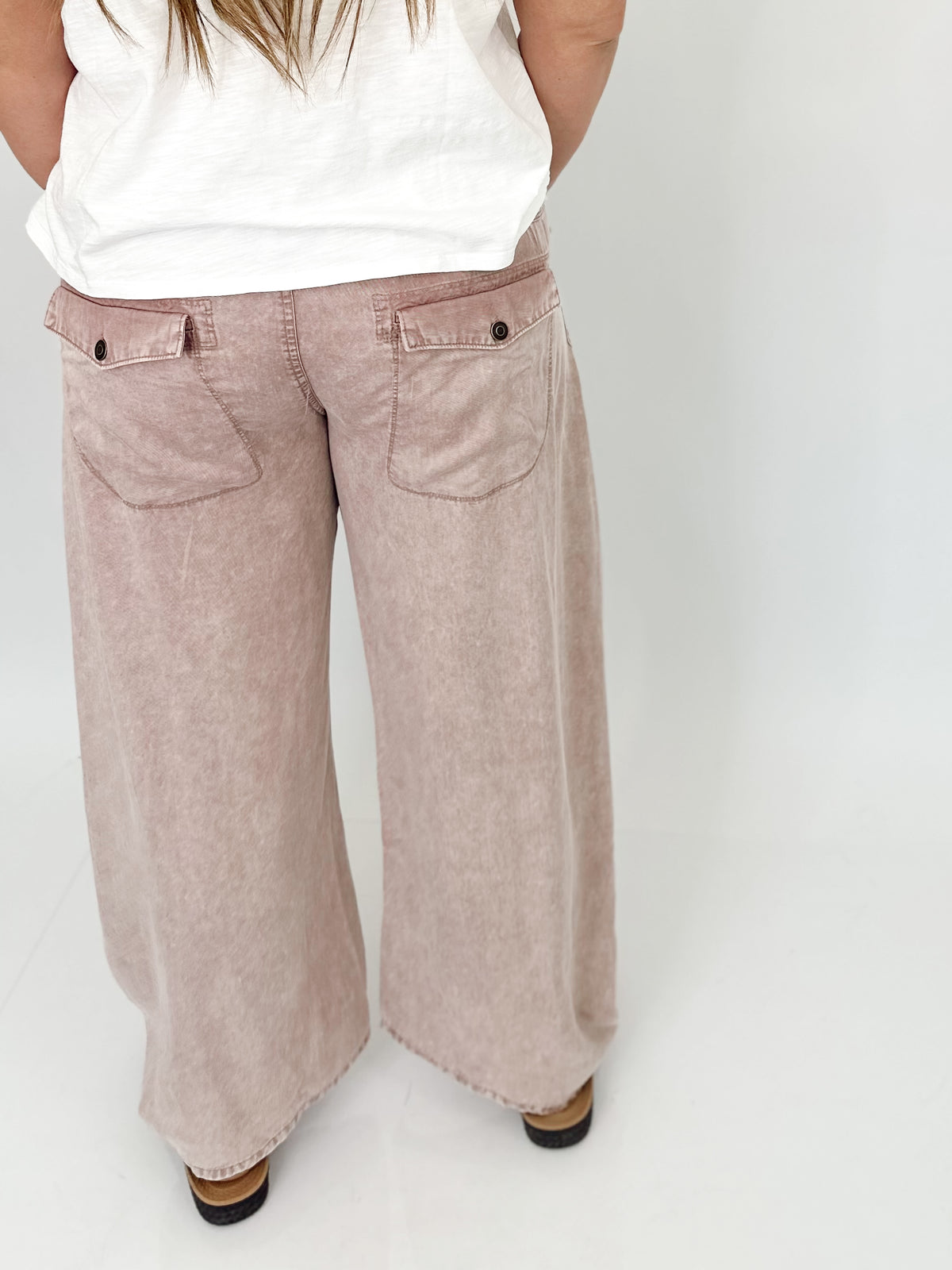 Jenny Tencel Capri Pants Mauve