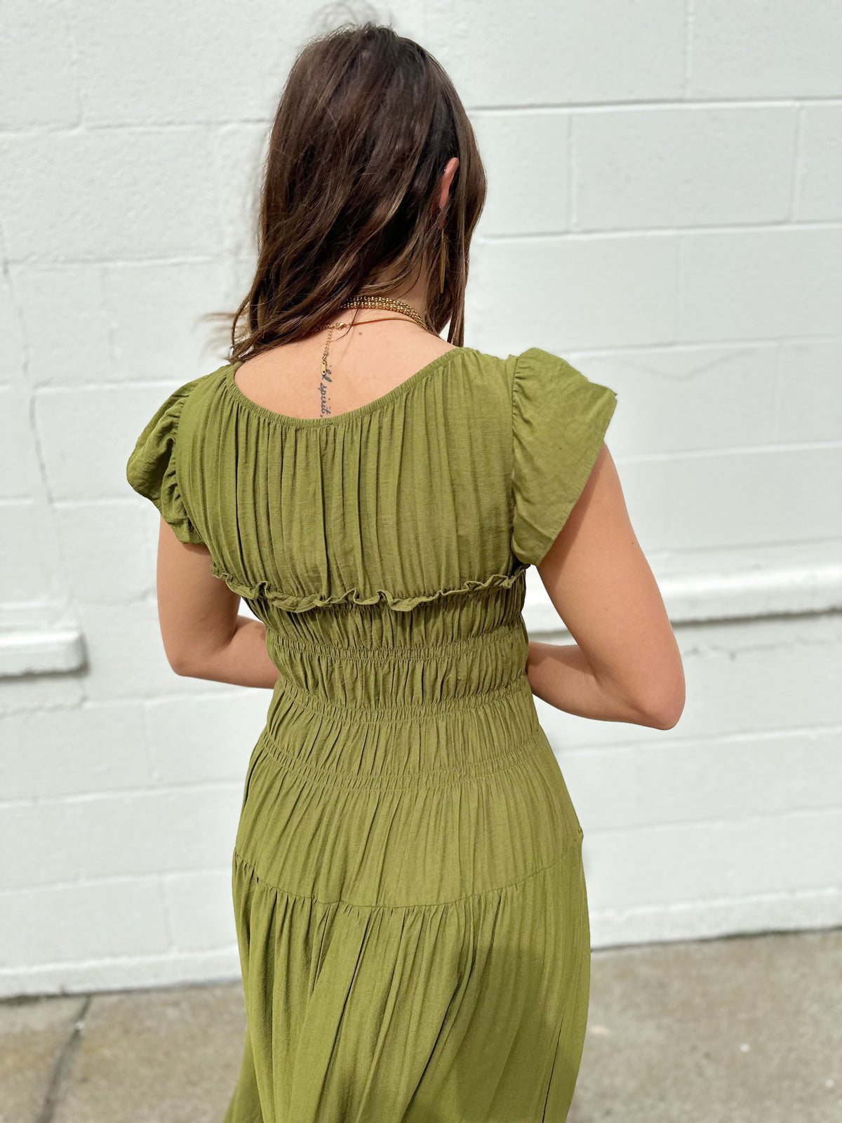 Londyn Midi Dress Olive