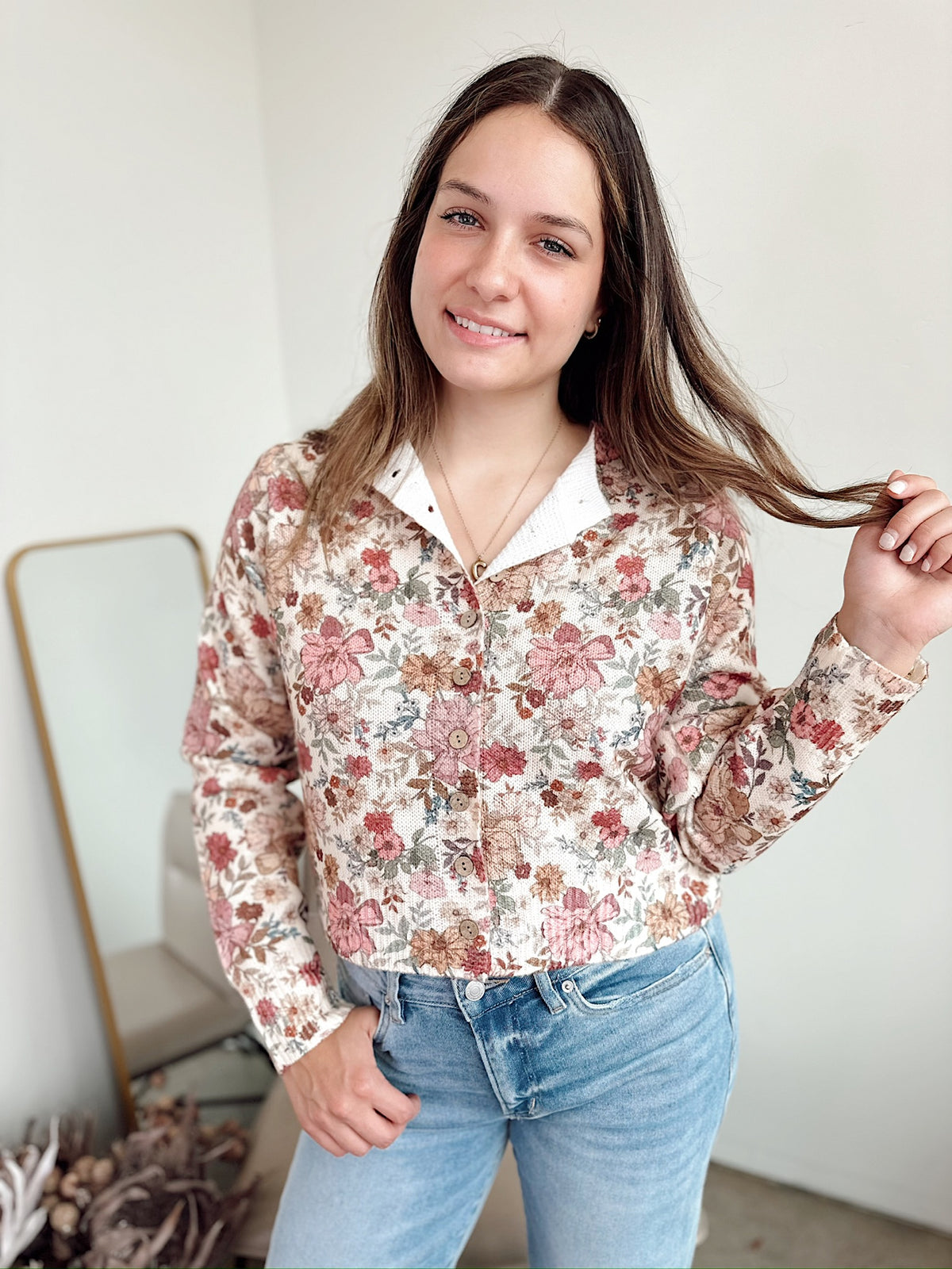 Parker Floral Cardigan Top