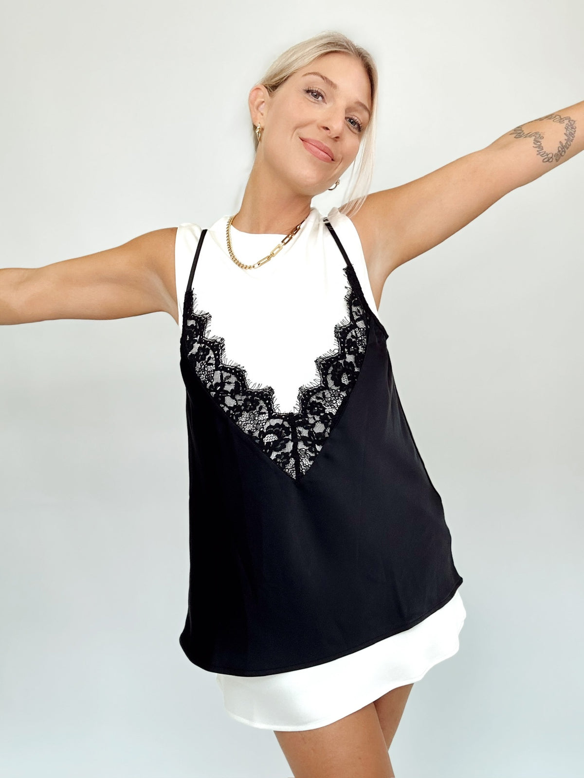Nicole Layered Lace Slip Dress