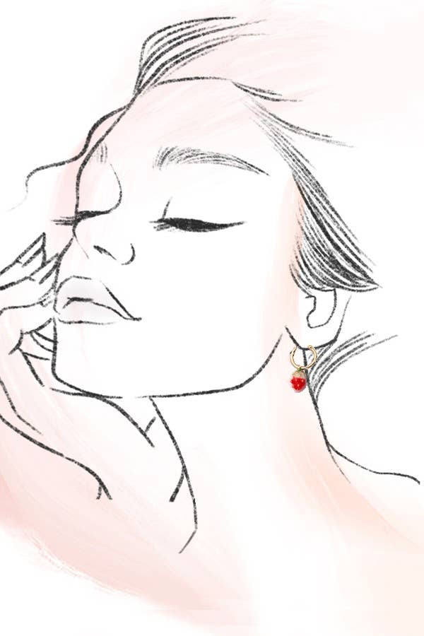 Strawberry Cherry Pearl Earring Set