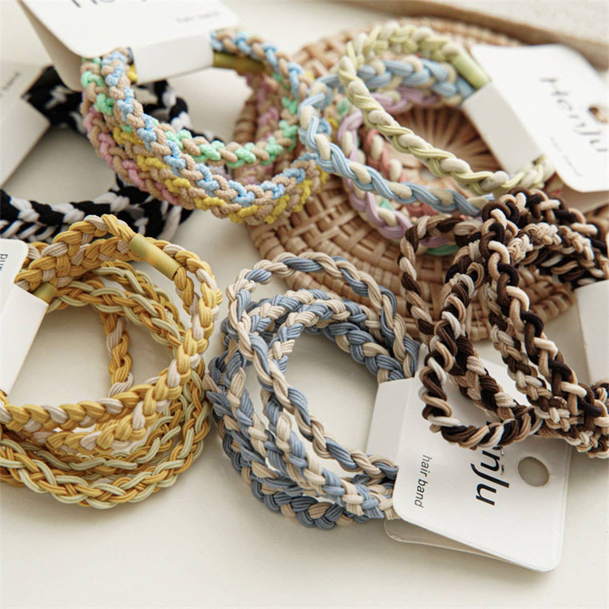 Twisted Hair Ties Blue