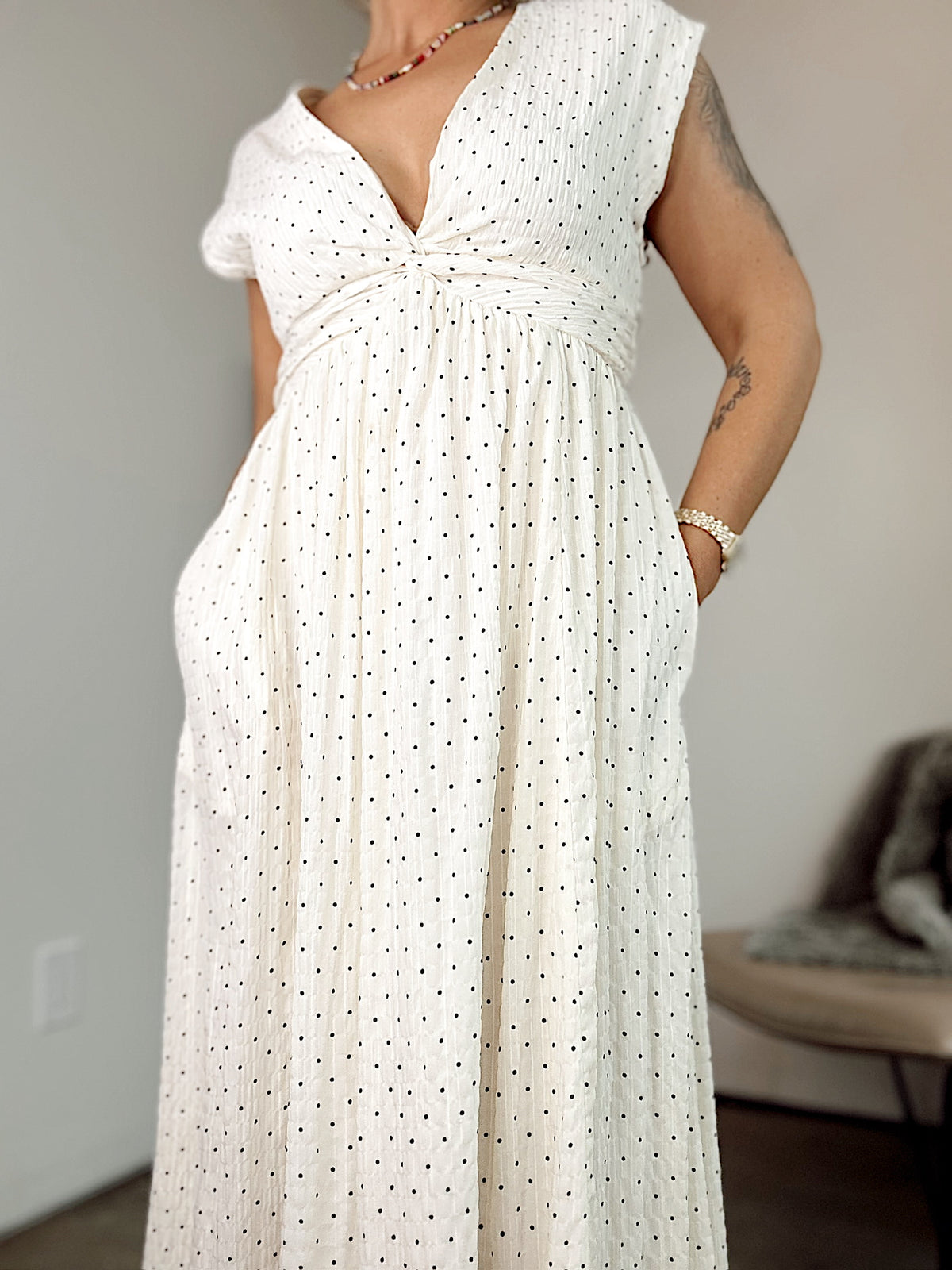 June Polka Dot Maxi Dress