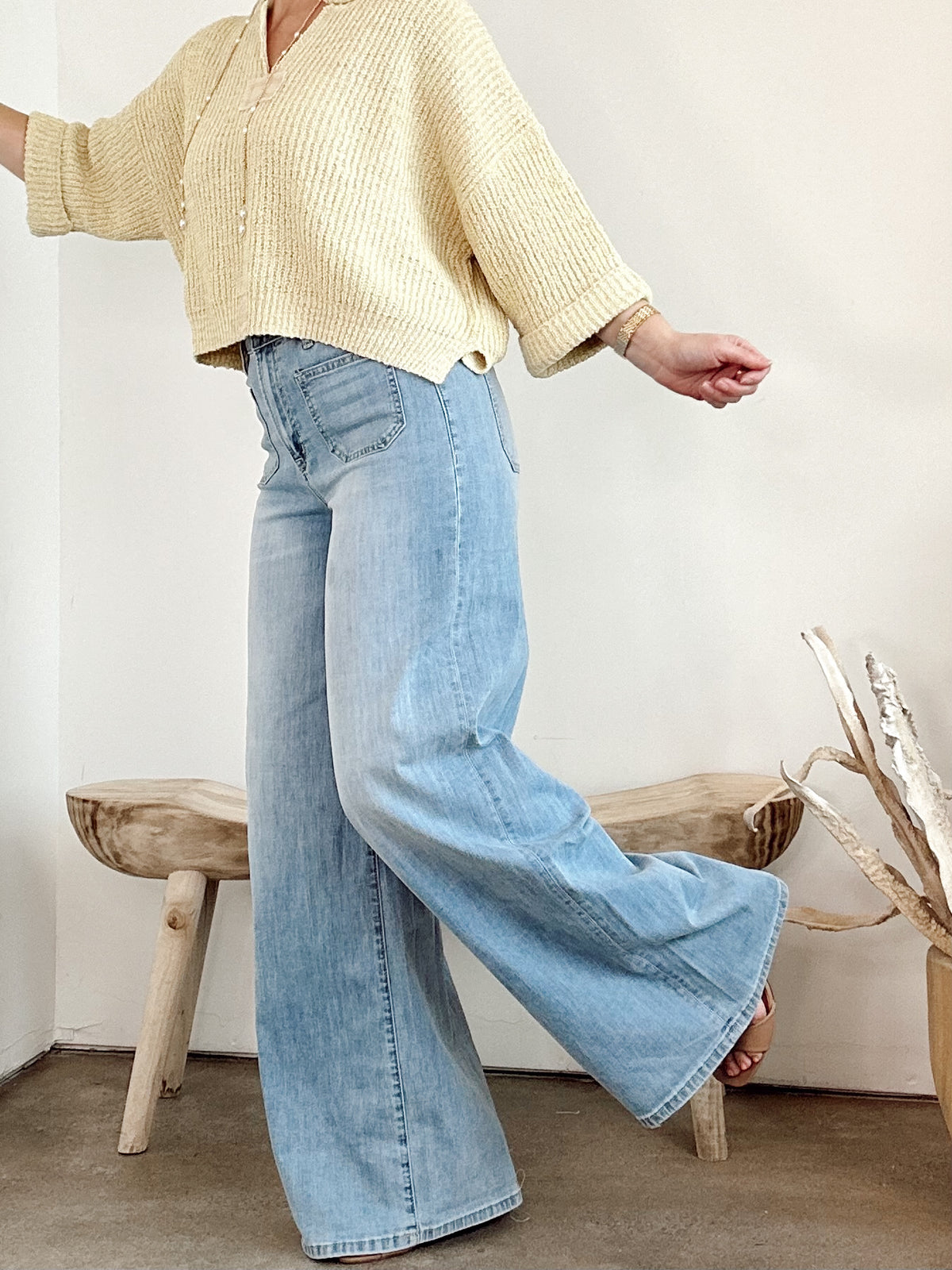 Hayes High Rise Wide Leg Jeans