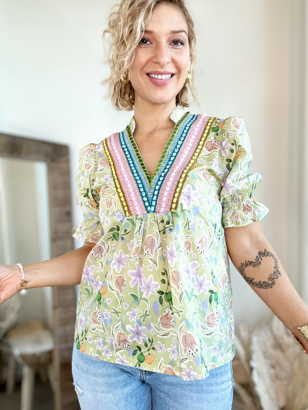 Adalie Floral Print Blouse