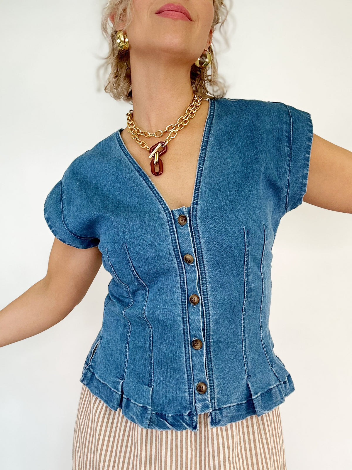 Lainey Denim Top